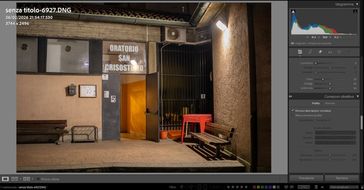 without profile correction