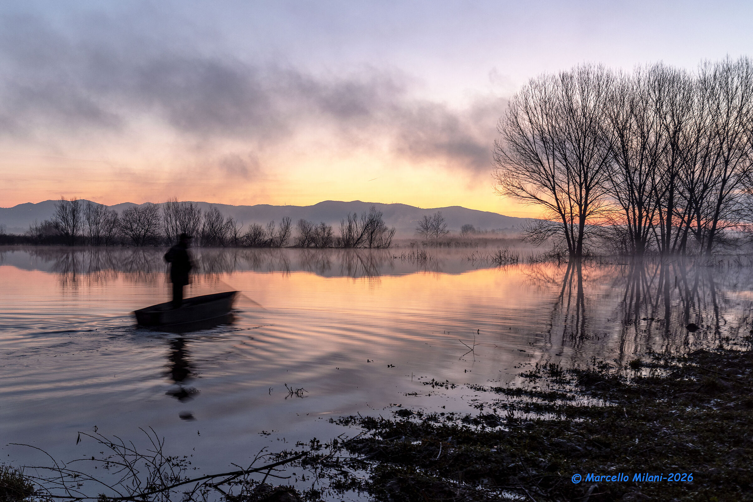 Alba nel Padule di Fucecchio