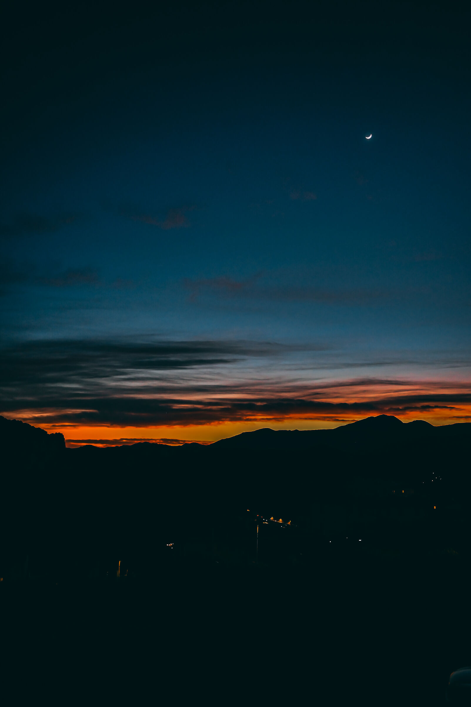 Sunset in the Ligurian hills