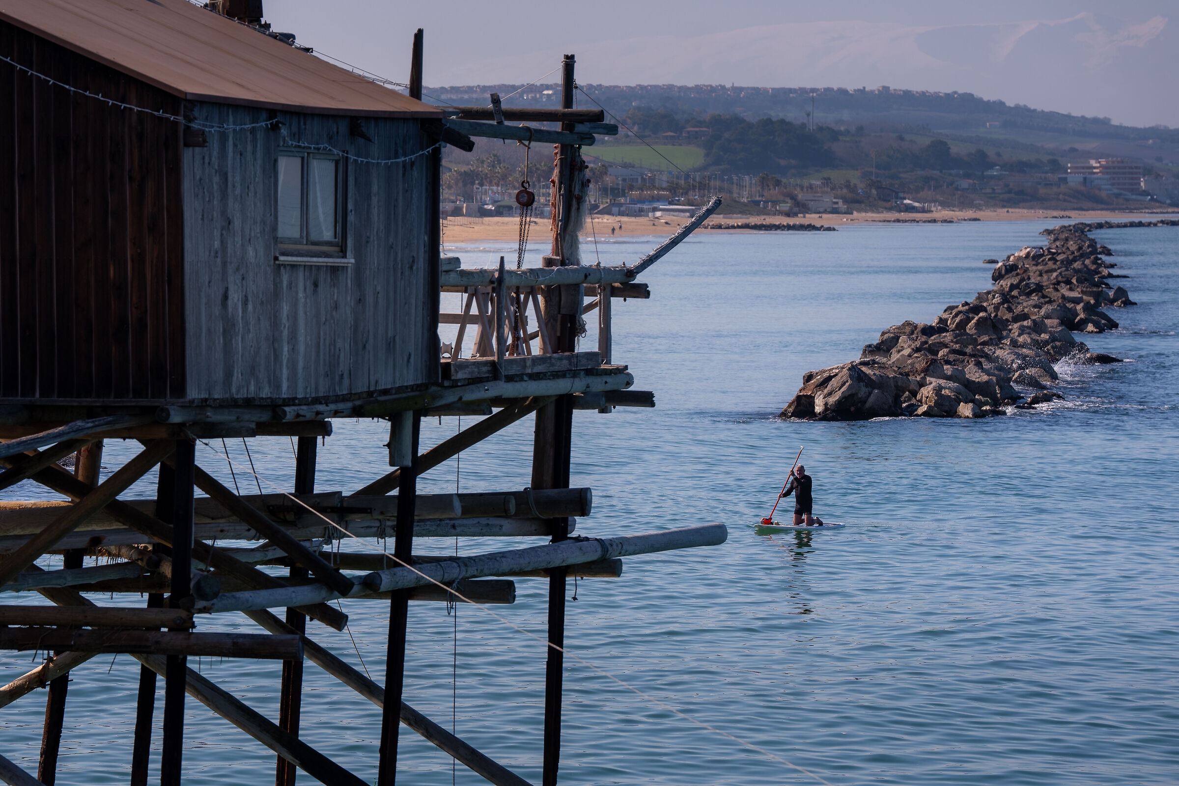 A warm winter day by the sea