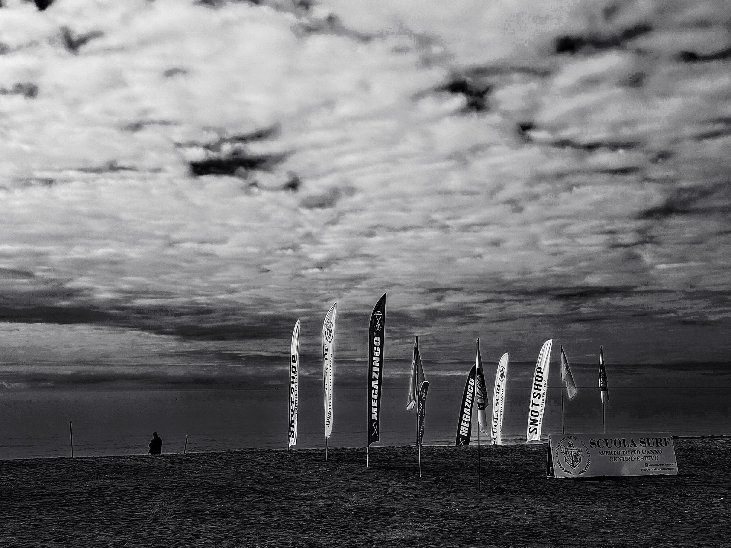 Scuola di surf in inverno