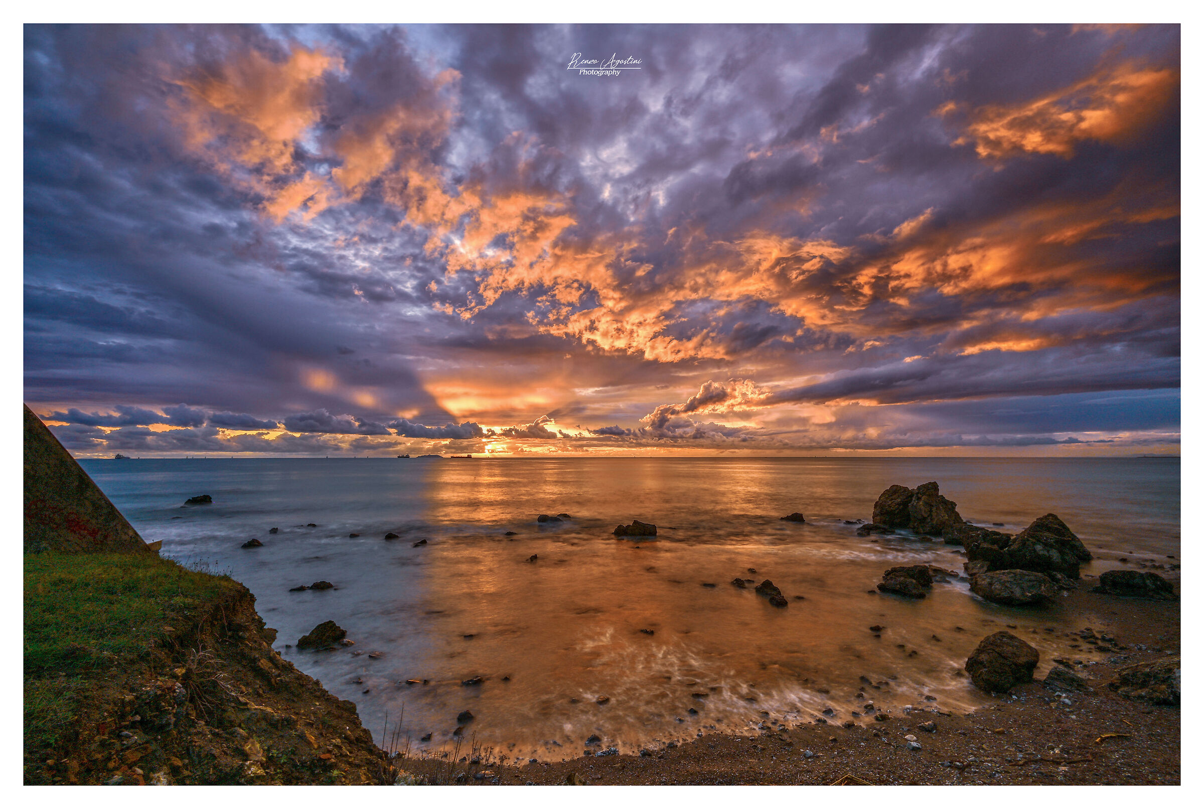 Sunset at the rock of the ballerina-Livorno