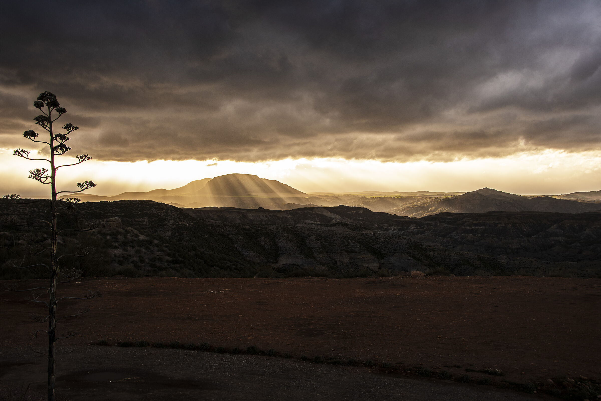 Clouds over the desert of Bardenas