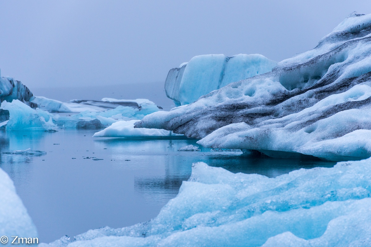 Floating Glacier Snow