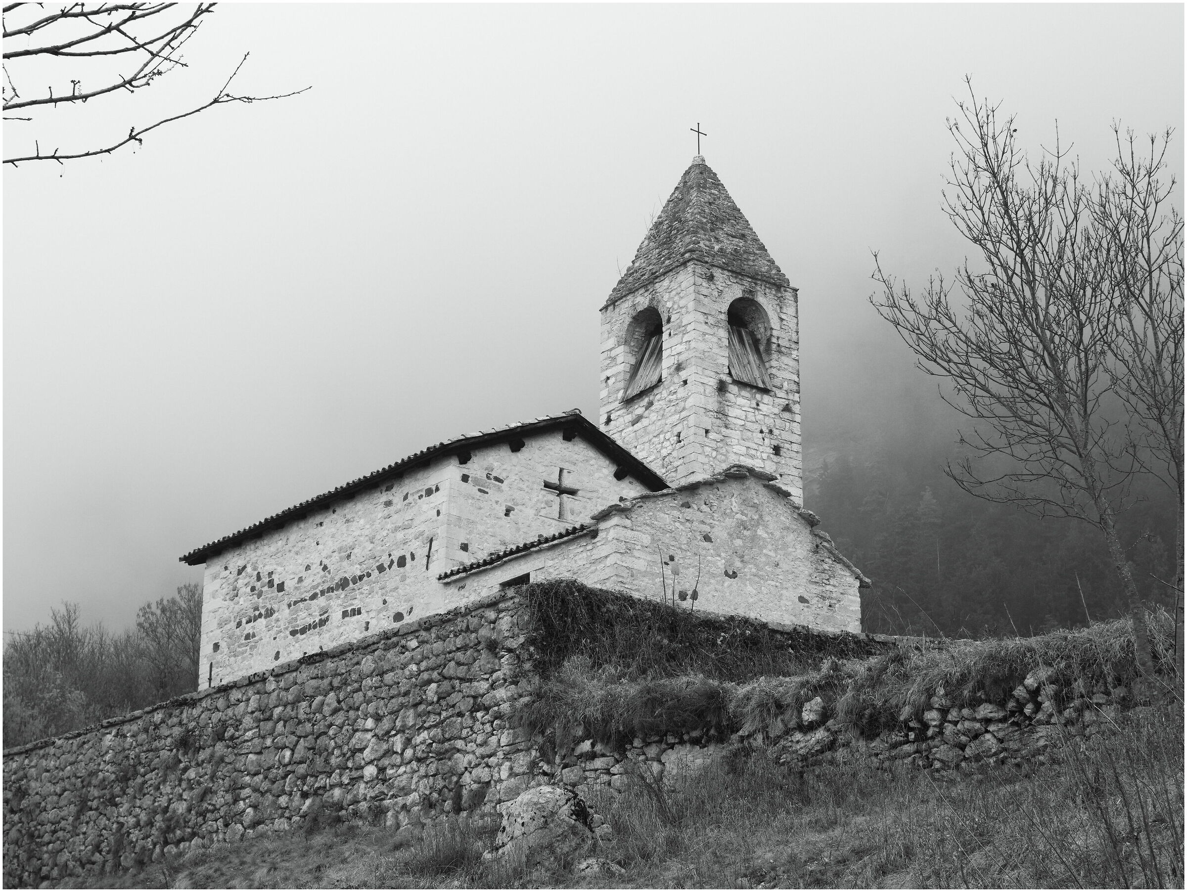 Corniano in the fog
