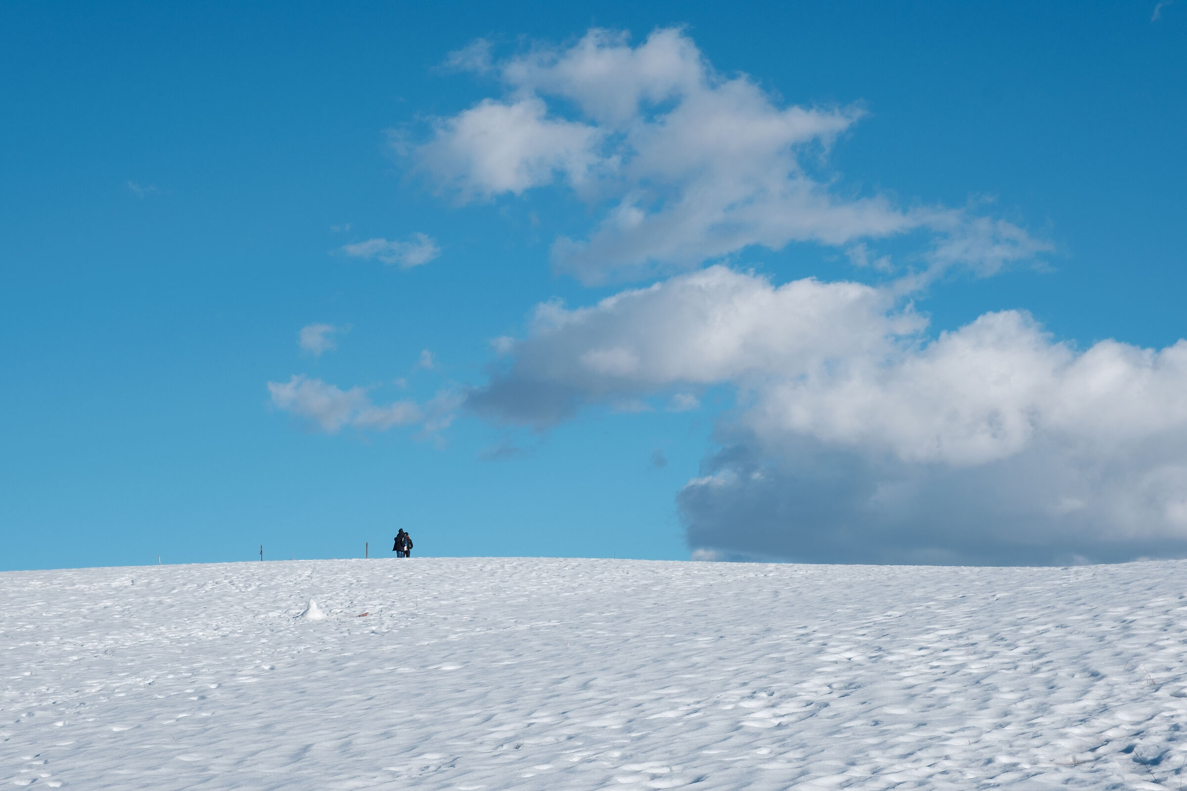 Between snow and clouds