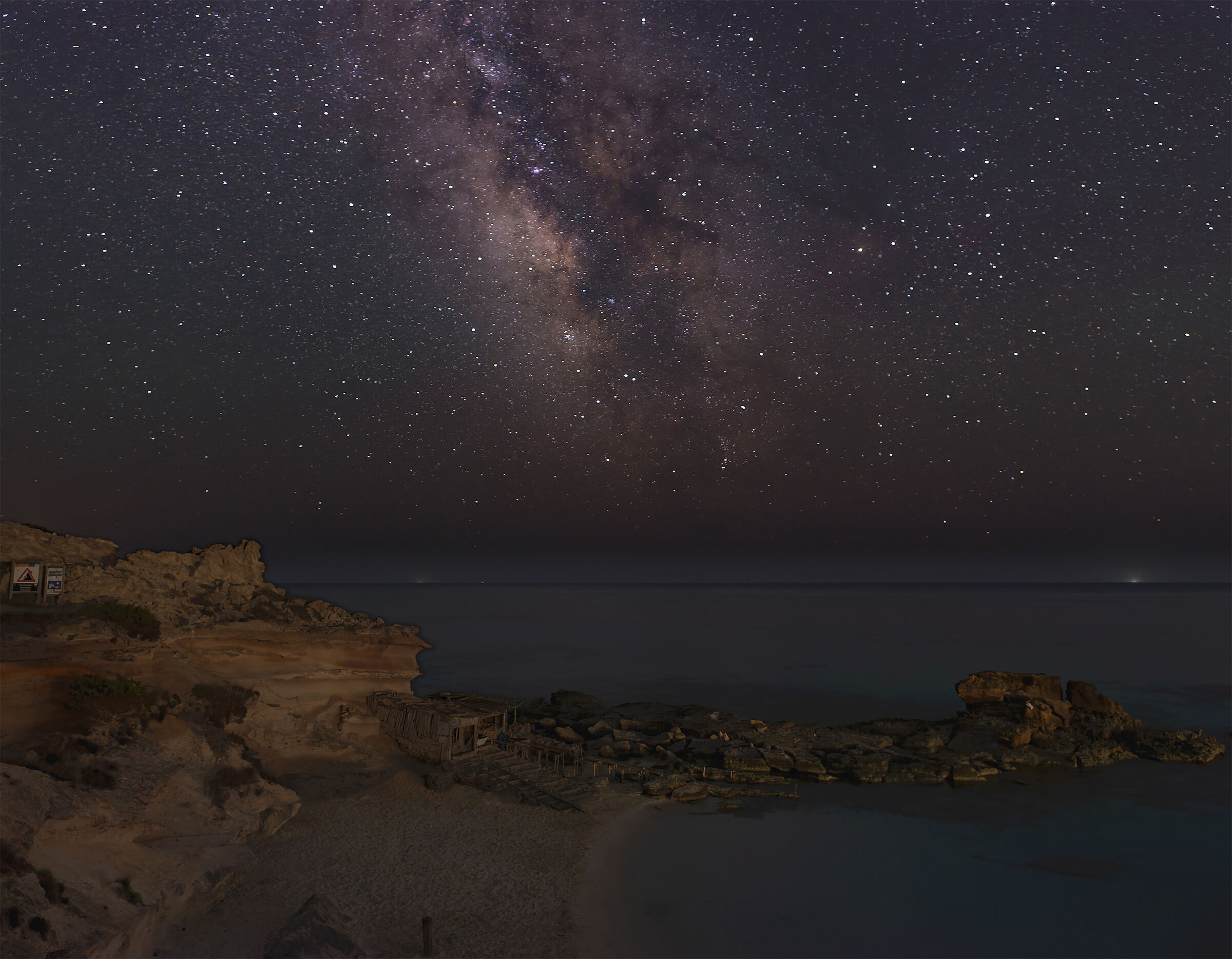 Via Lattea a Caló d'Es Mort