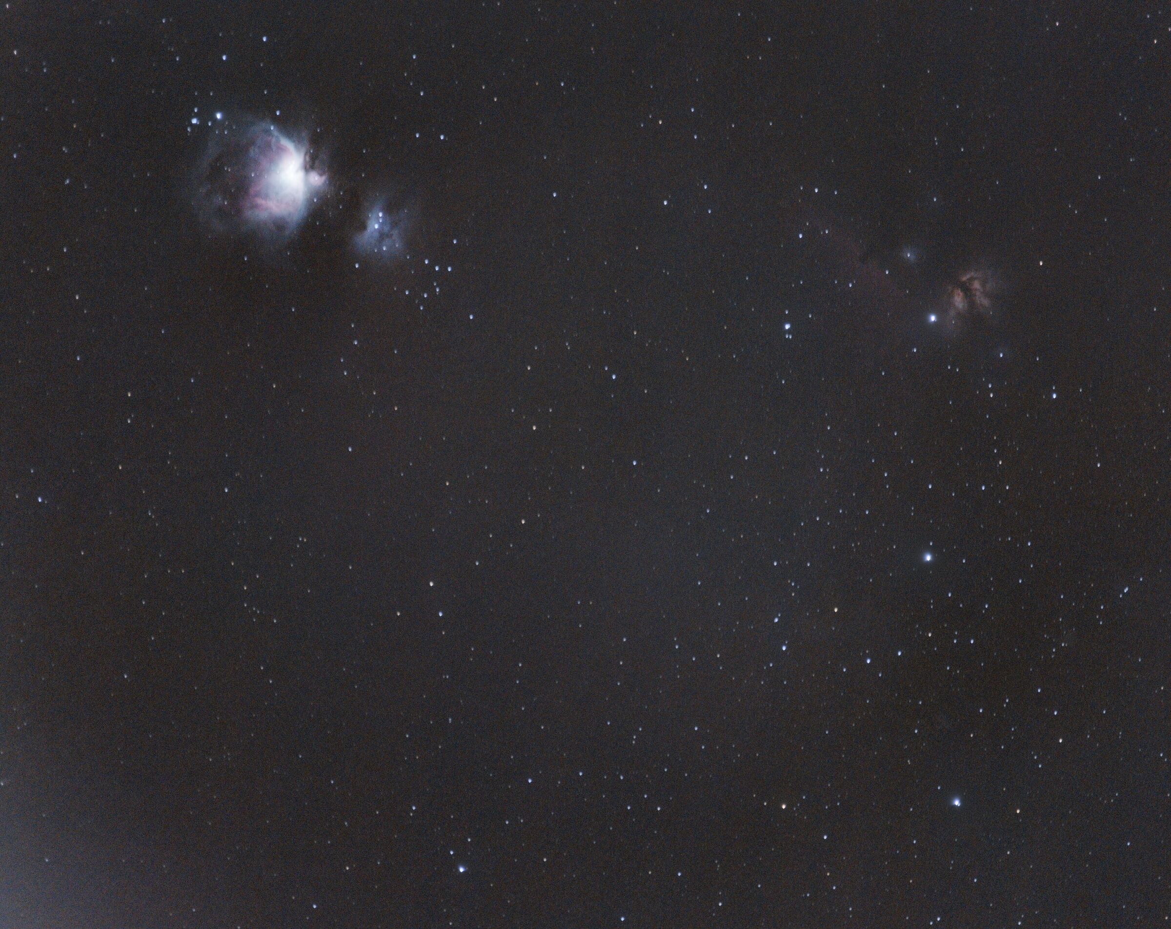 Orion AND flame from the balcony