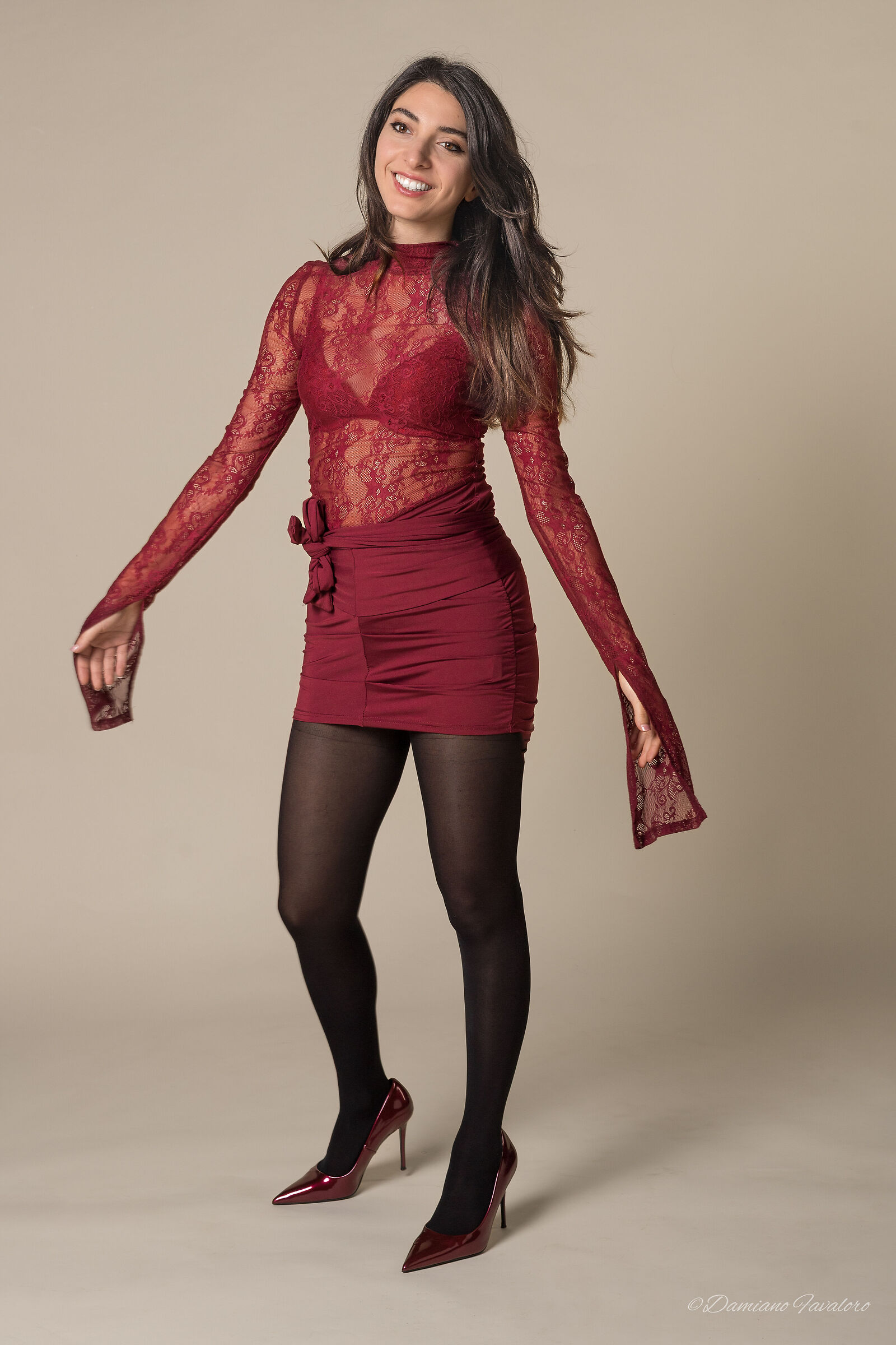 Lady in red