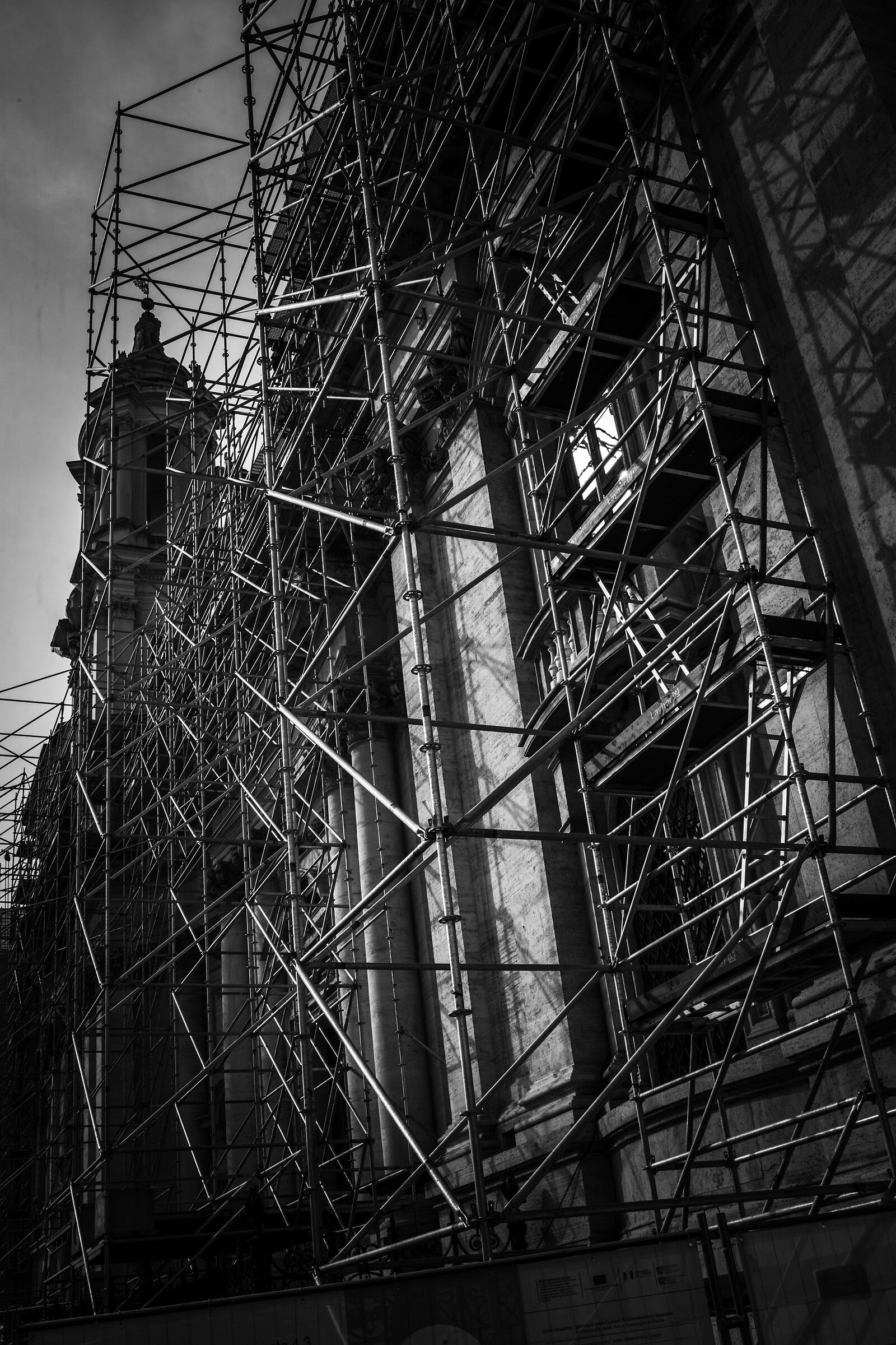 Il ponteggio di Sant'Agnese