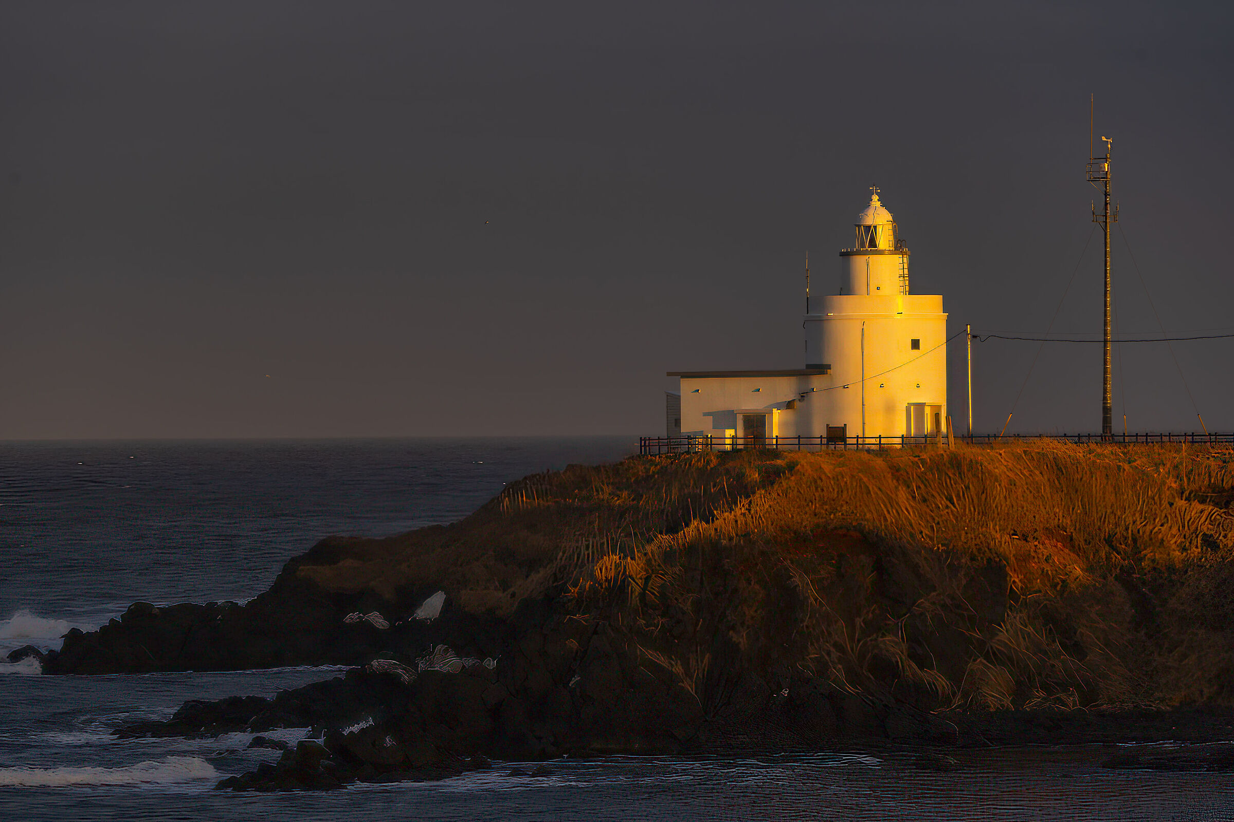 Last lights at the lighthouse of Cape Nosappu