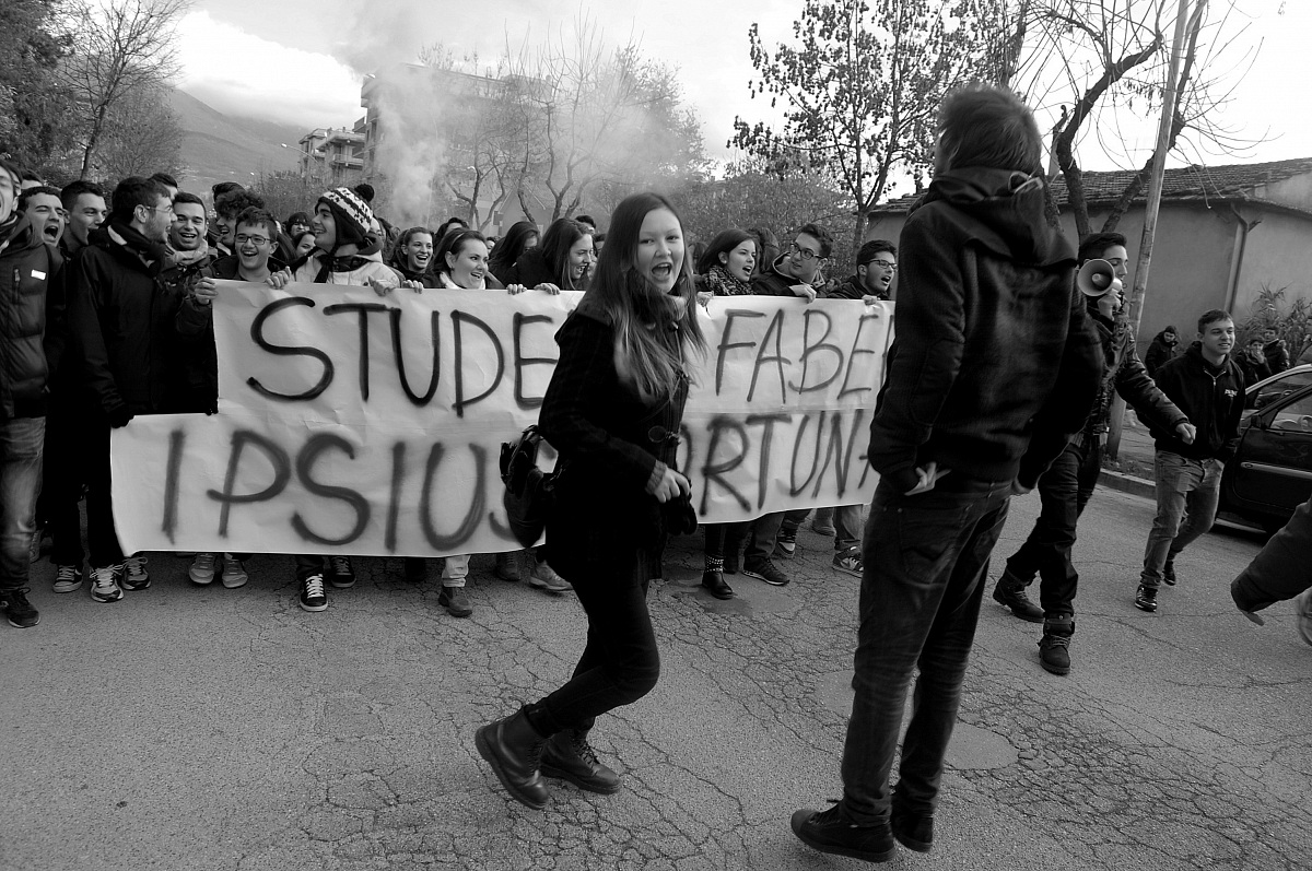 Student demonstration in December 2012