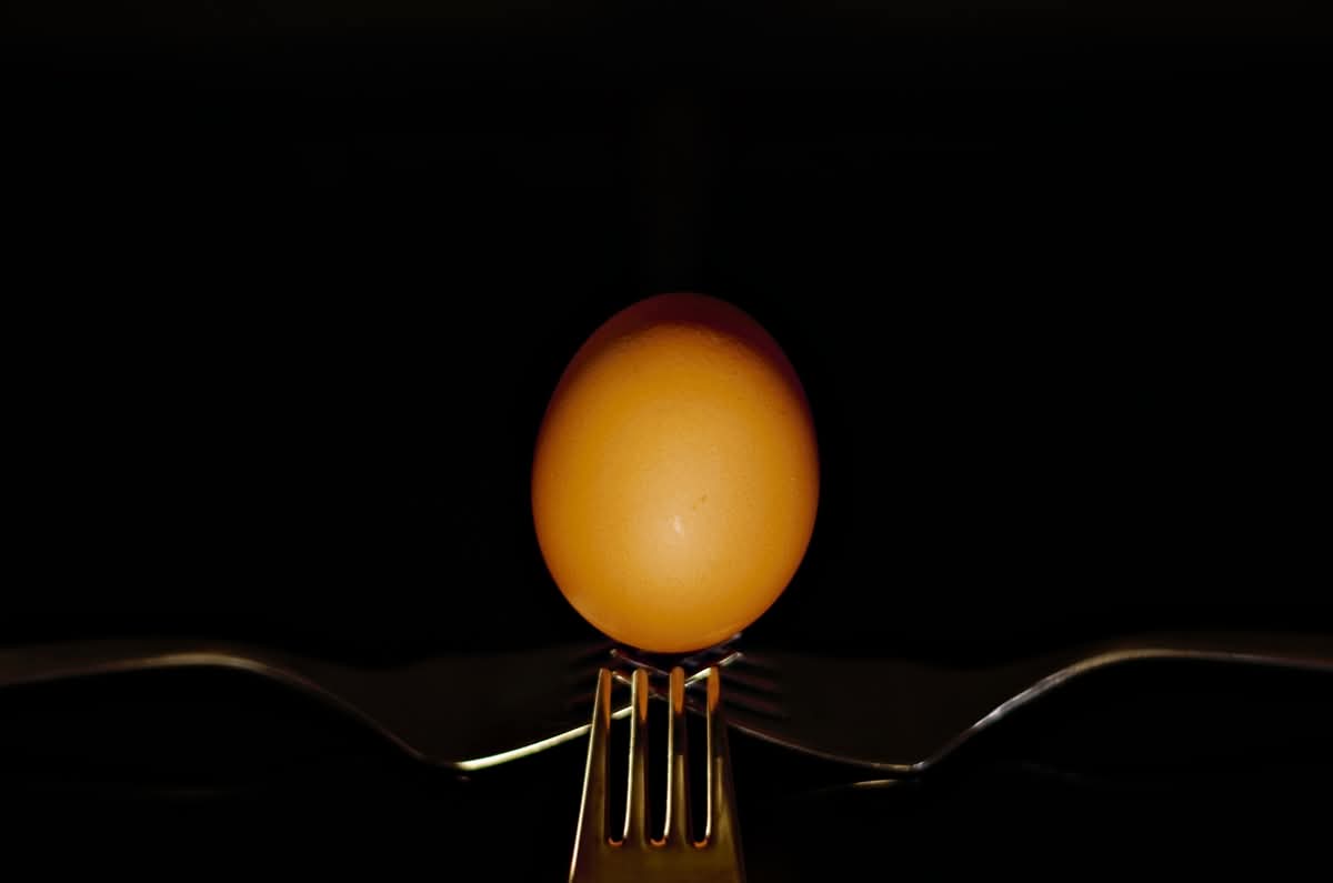 Raw egg balancing
