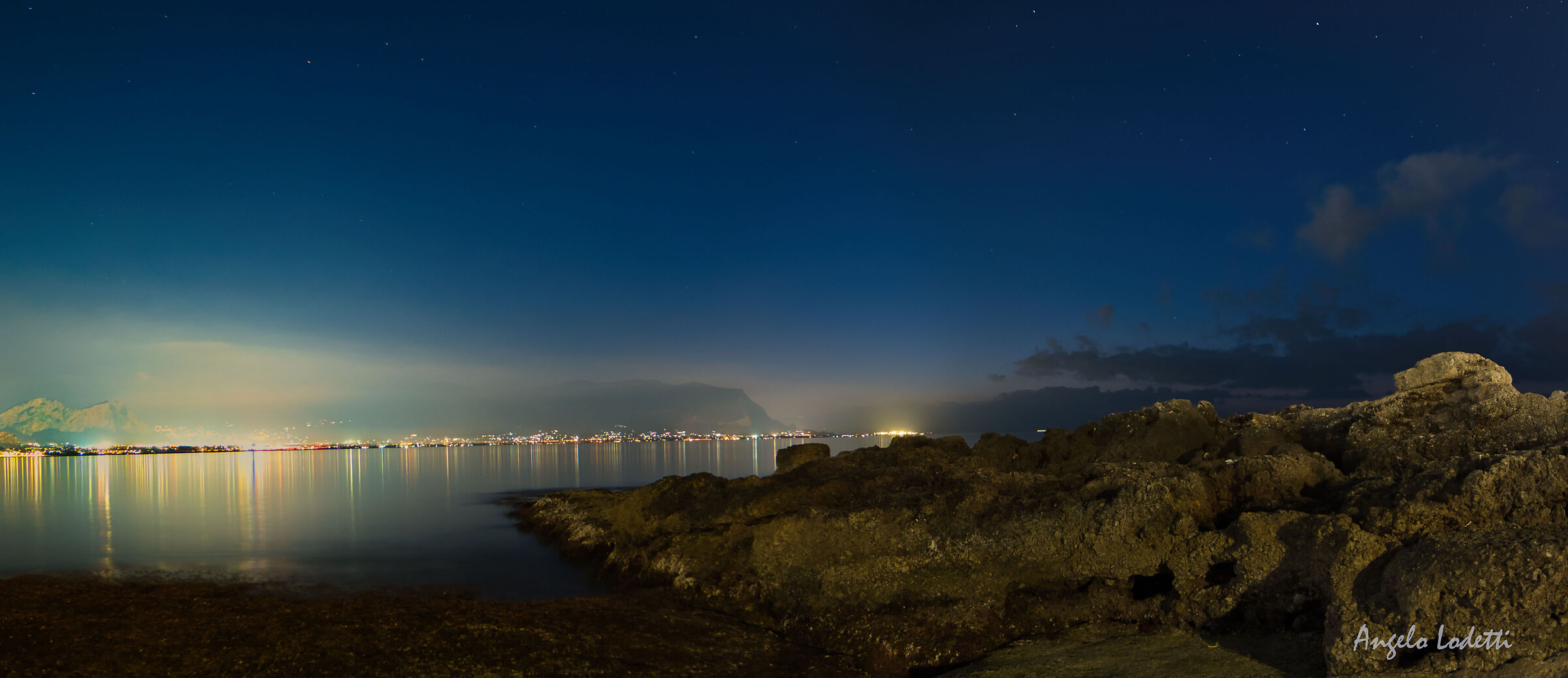 Night view towards Punta Raisi.