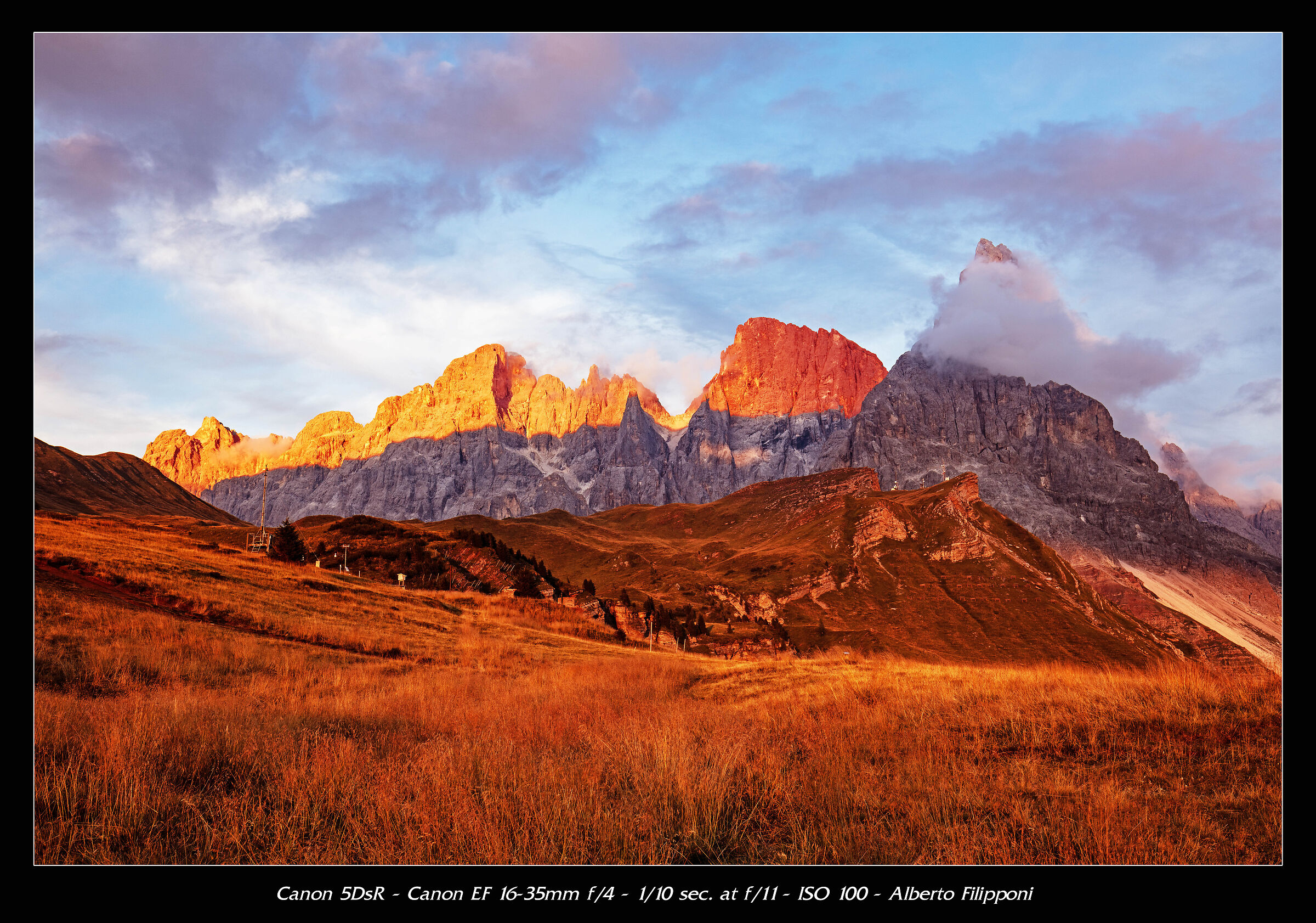 Tramonto sulle Pale di San martino