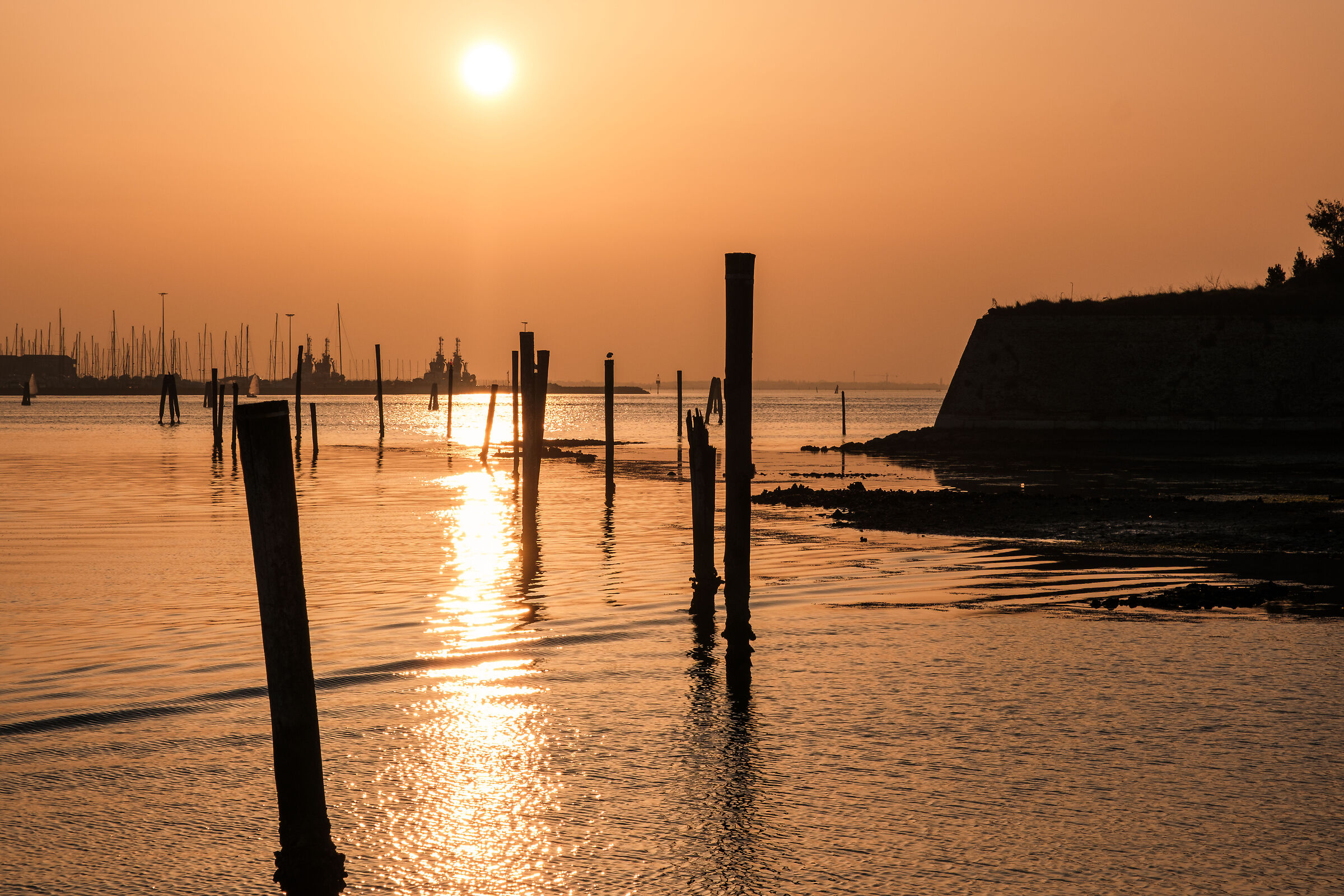 Sunsets in the lagoon