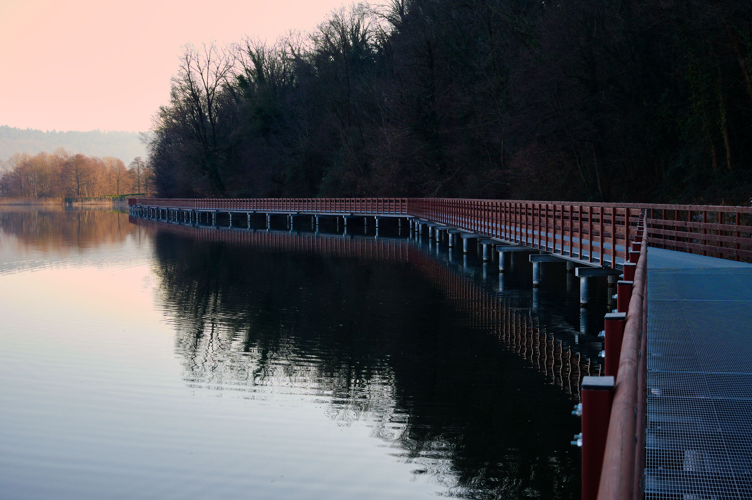 The walkway to the lake.