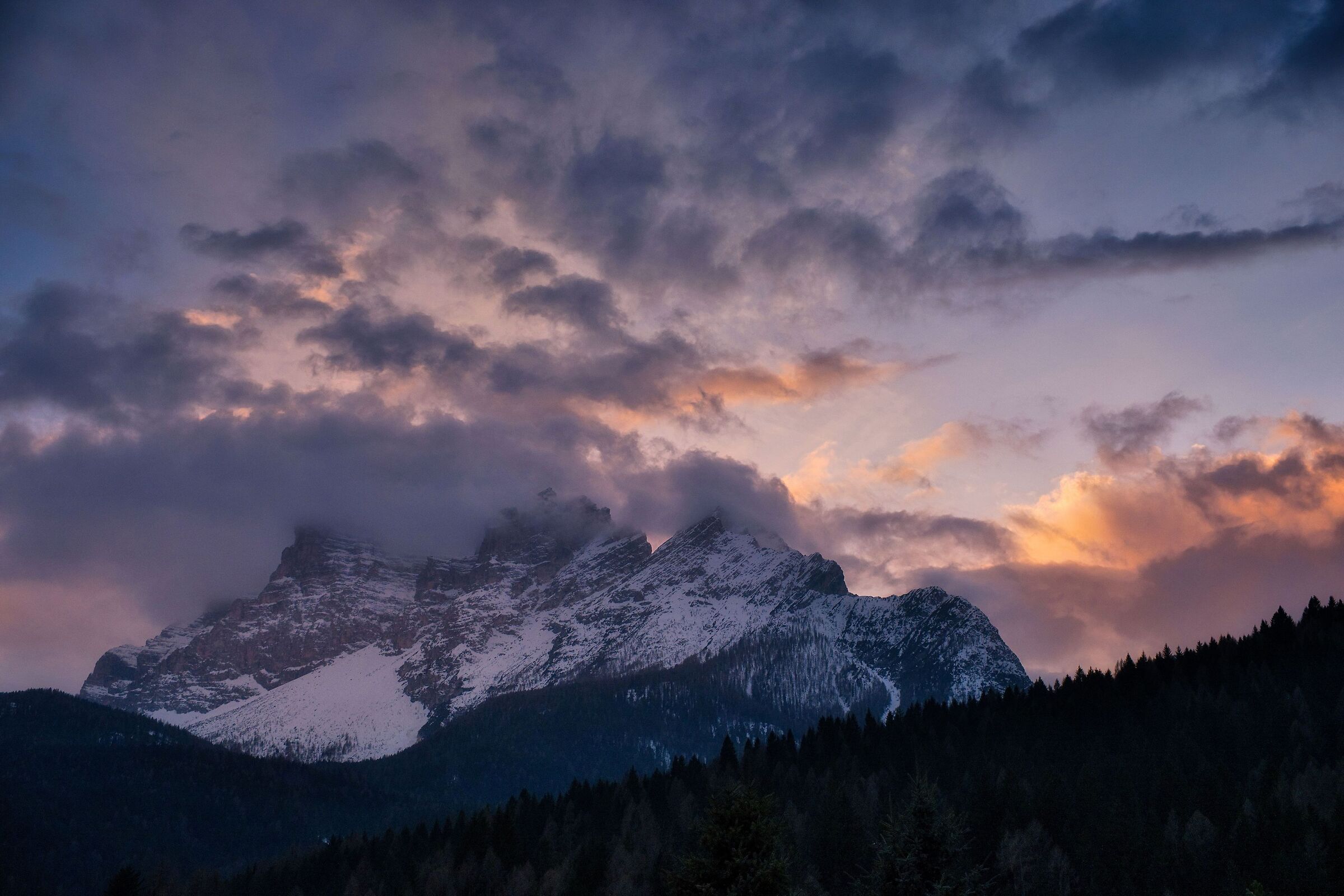 Sunset before snow