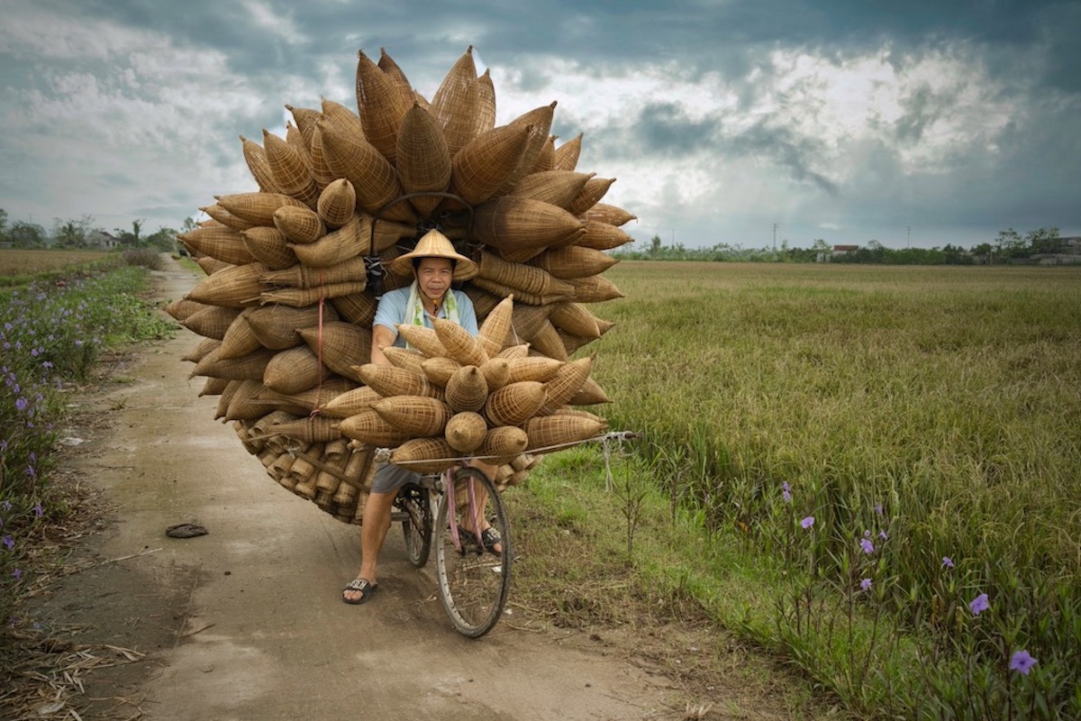 Venditore di trappole per pesci - Vietnam del Nord
