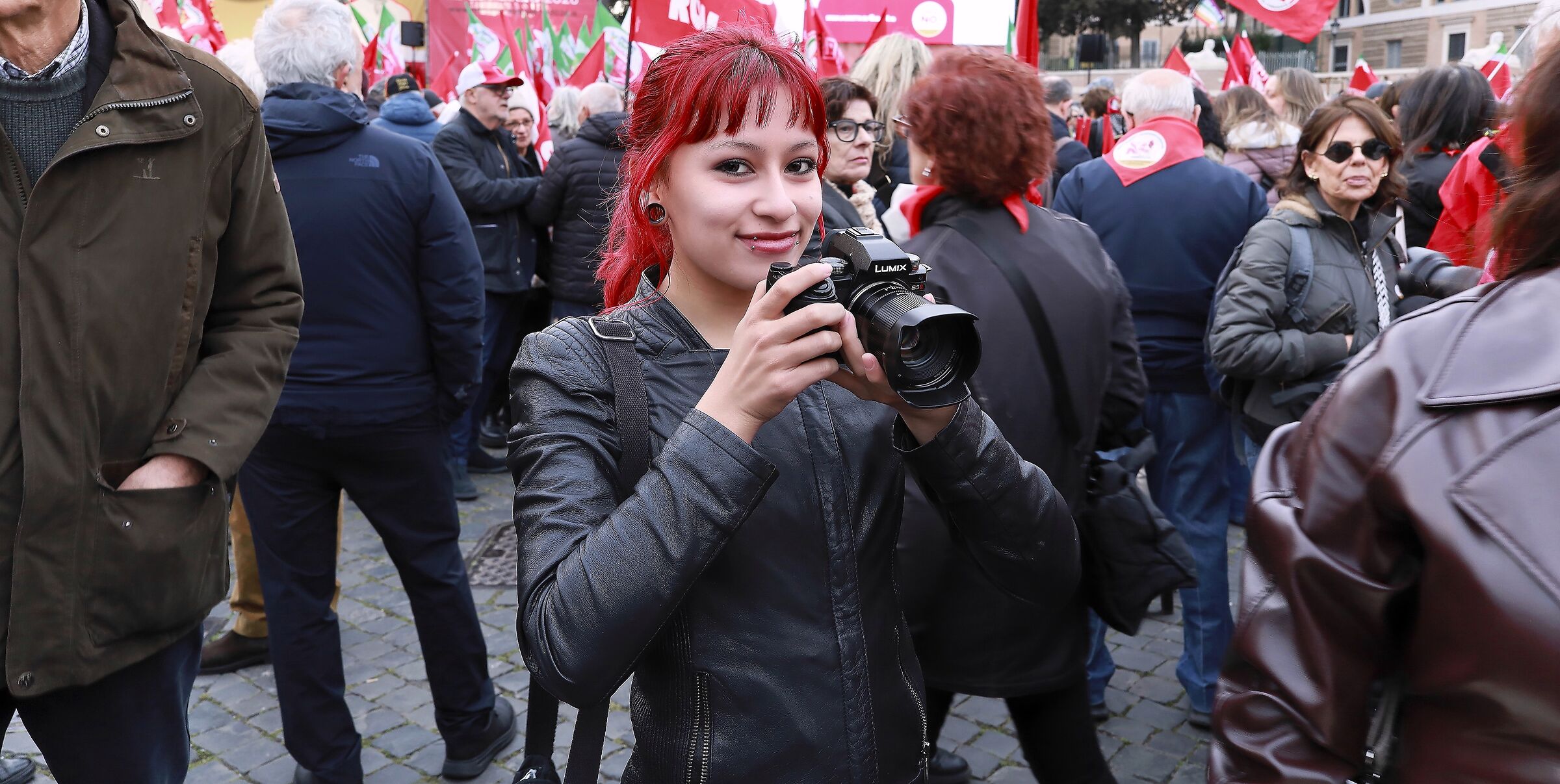 La rossa con la Lumix