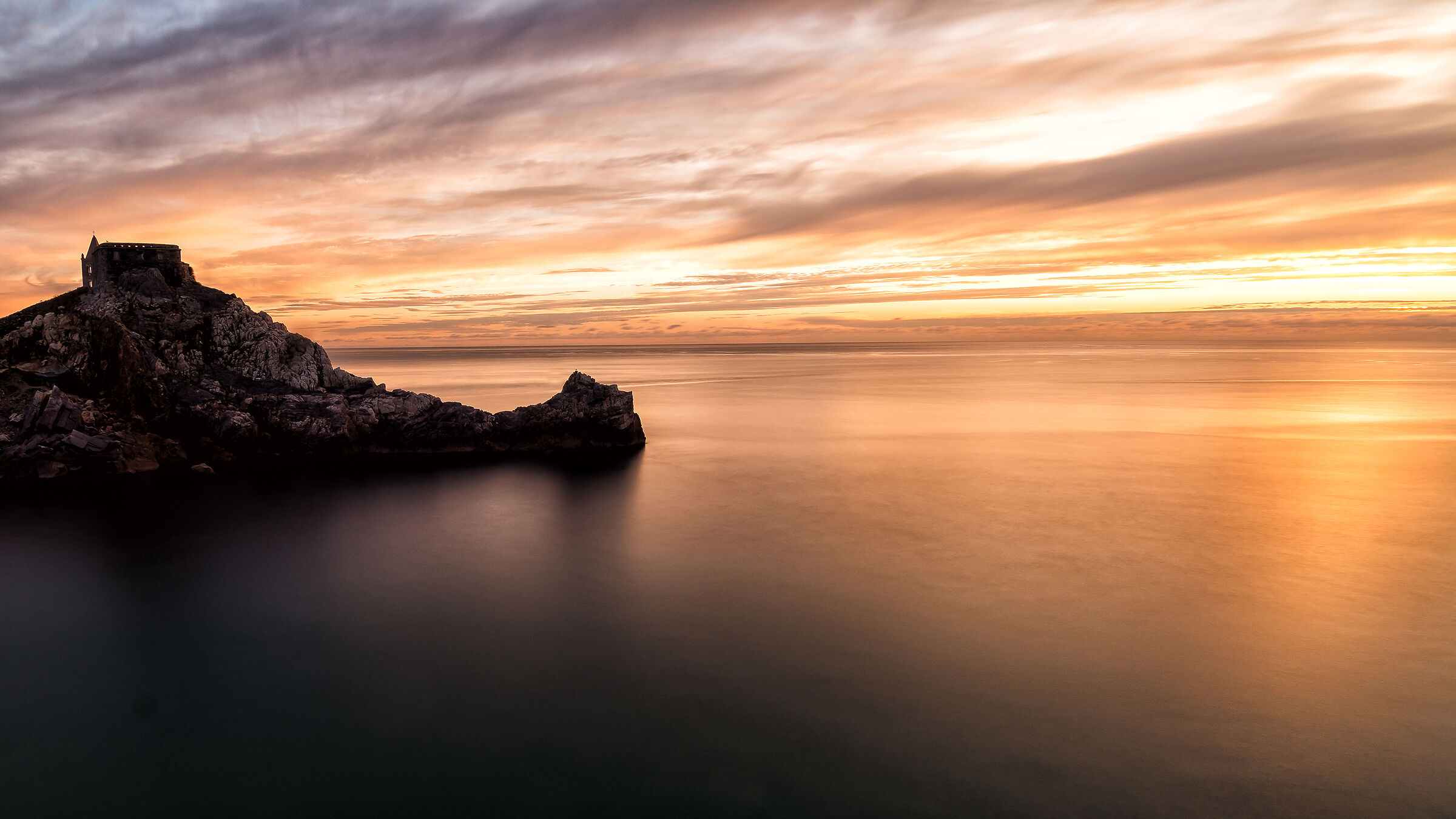 Winter sunset in Portovenere