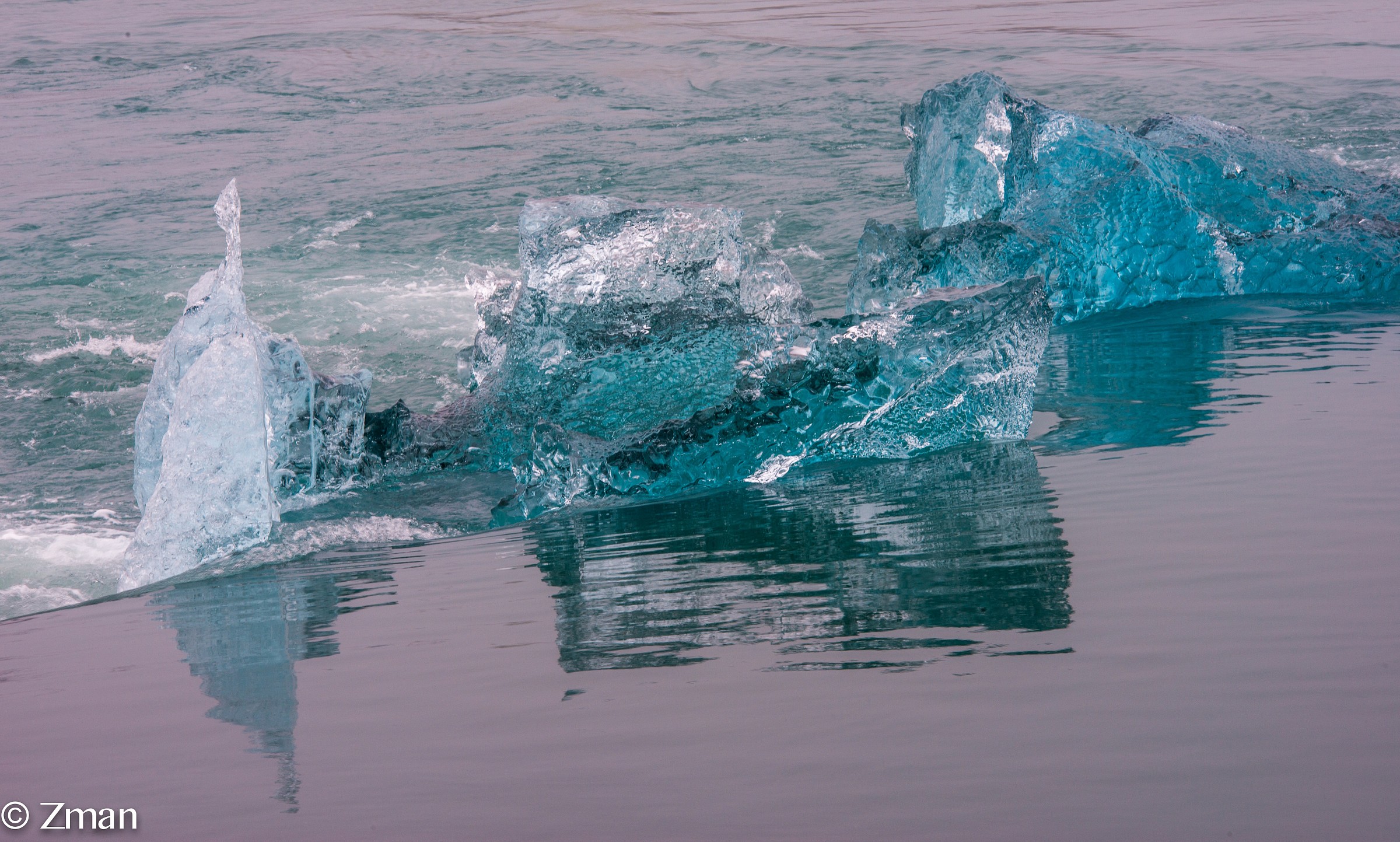 Floating Glacier Snow