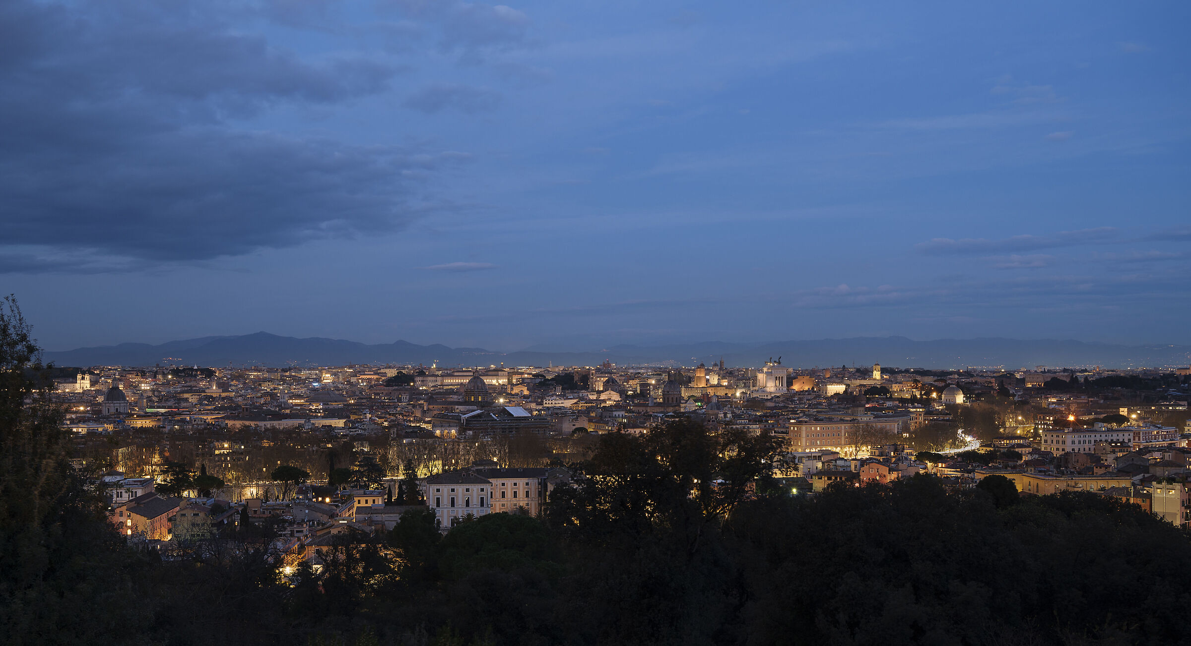 Janiculum Rome at night