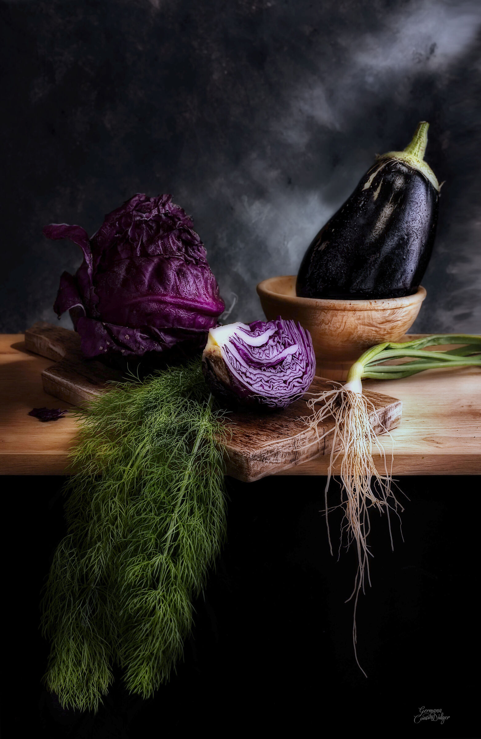 Aubergine purple cabbage etc ...