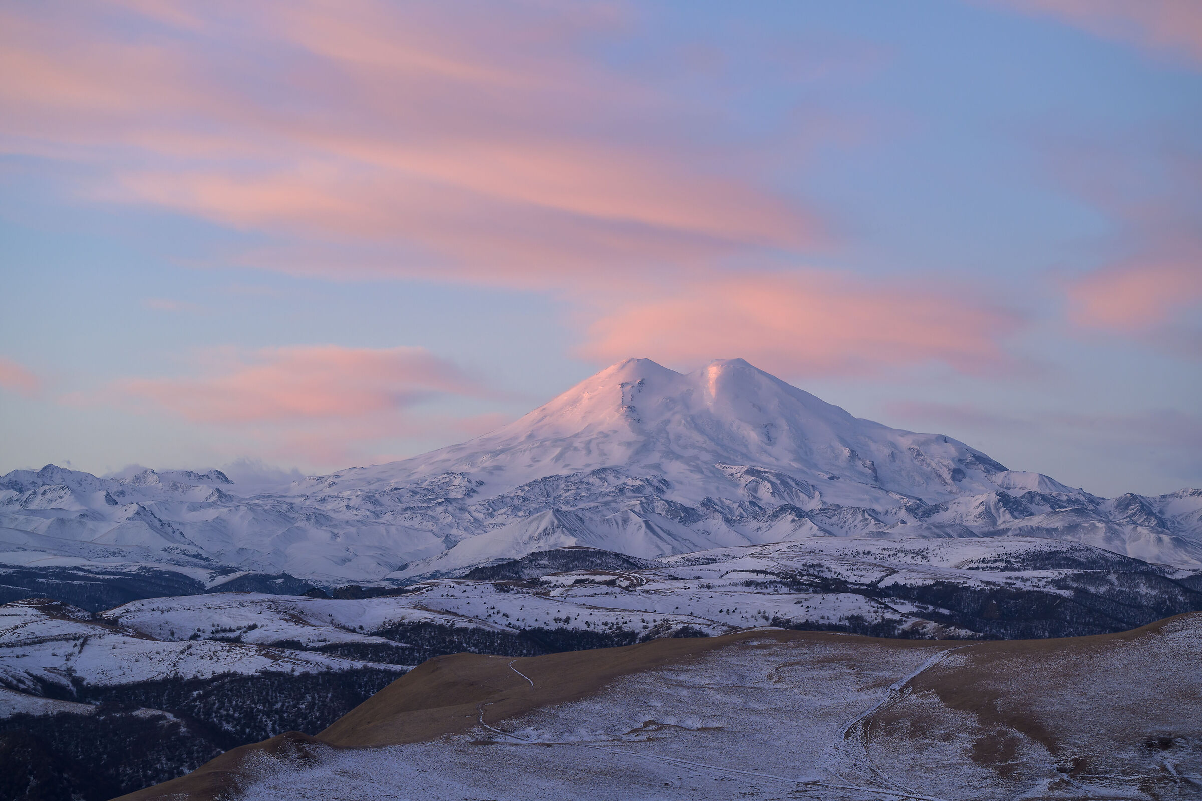 Mount Elbrus at sunrise
