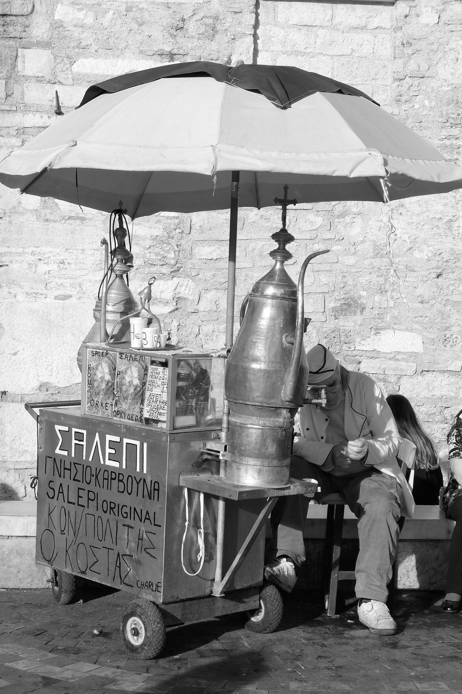 Salepi street vendor (typical Greek drink)