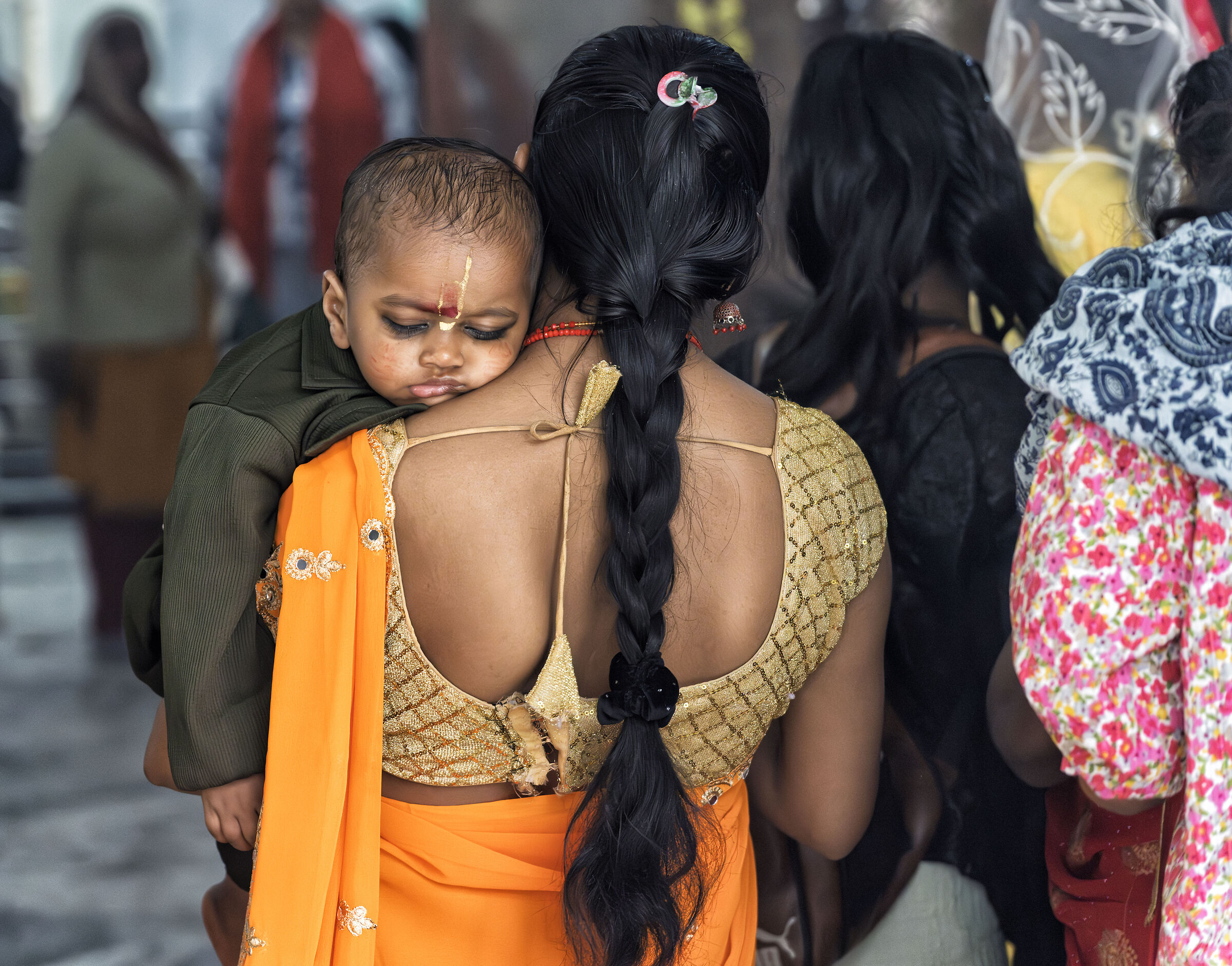 at the temple