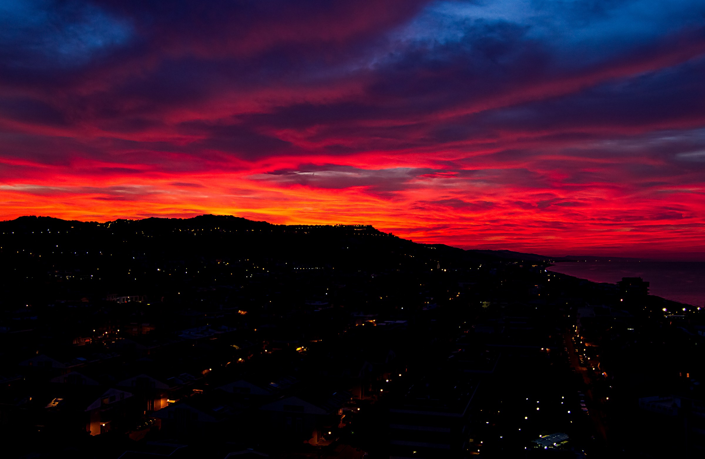sunset in Silvi Marina
