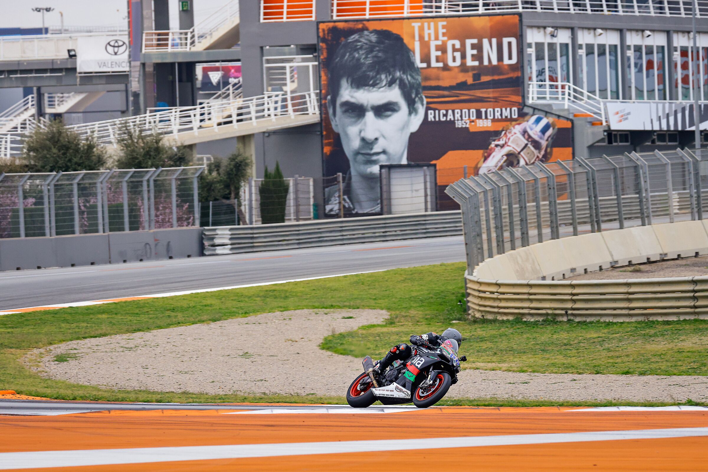 Motorcycle with Ricardo Tormo wall murals