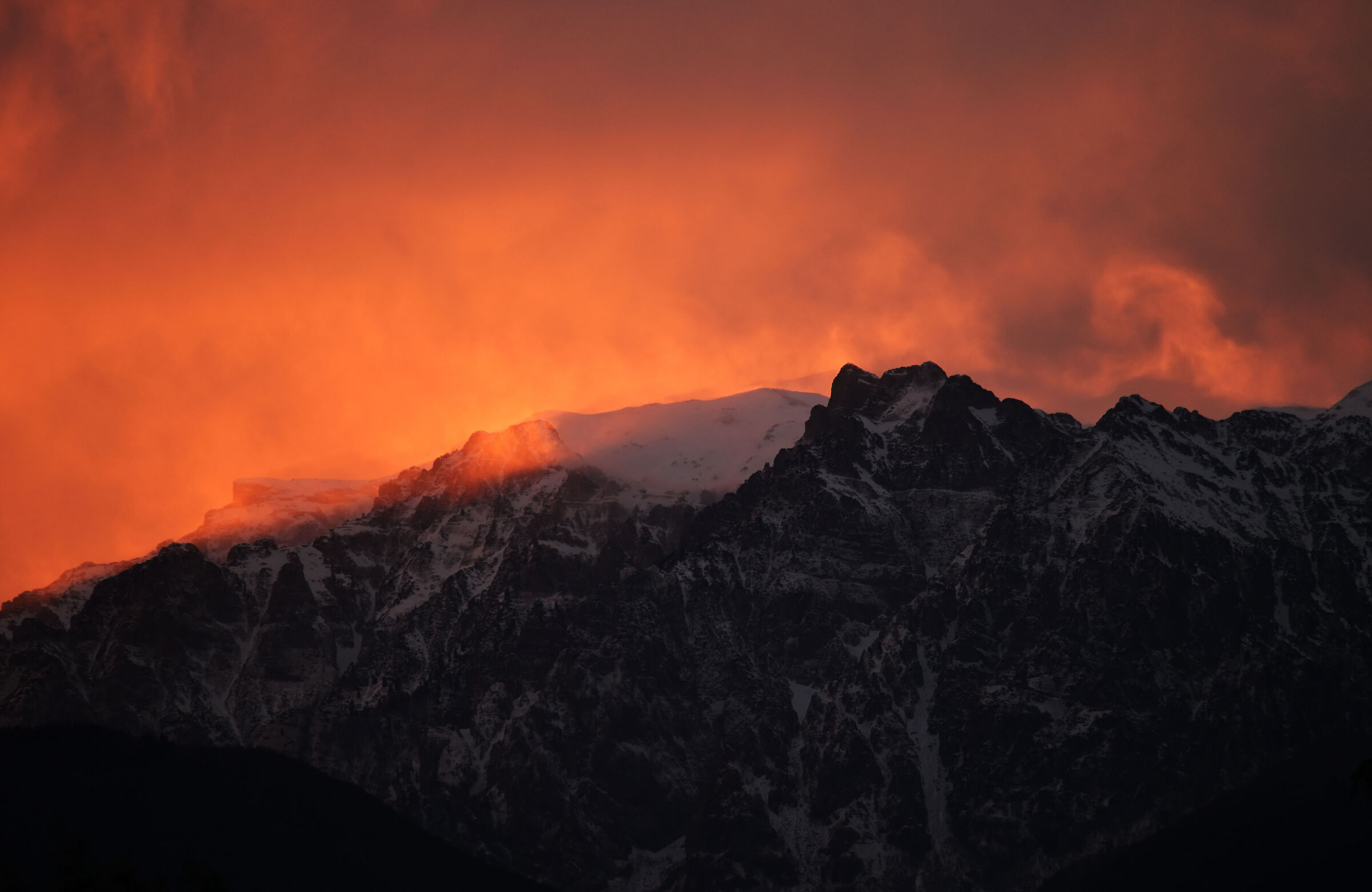 Il Pasubio al tramonto