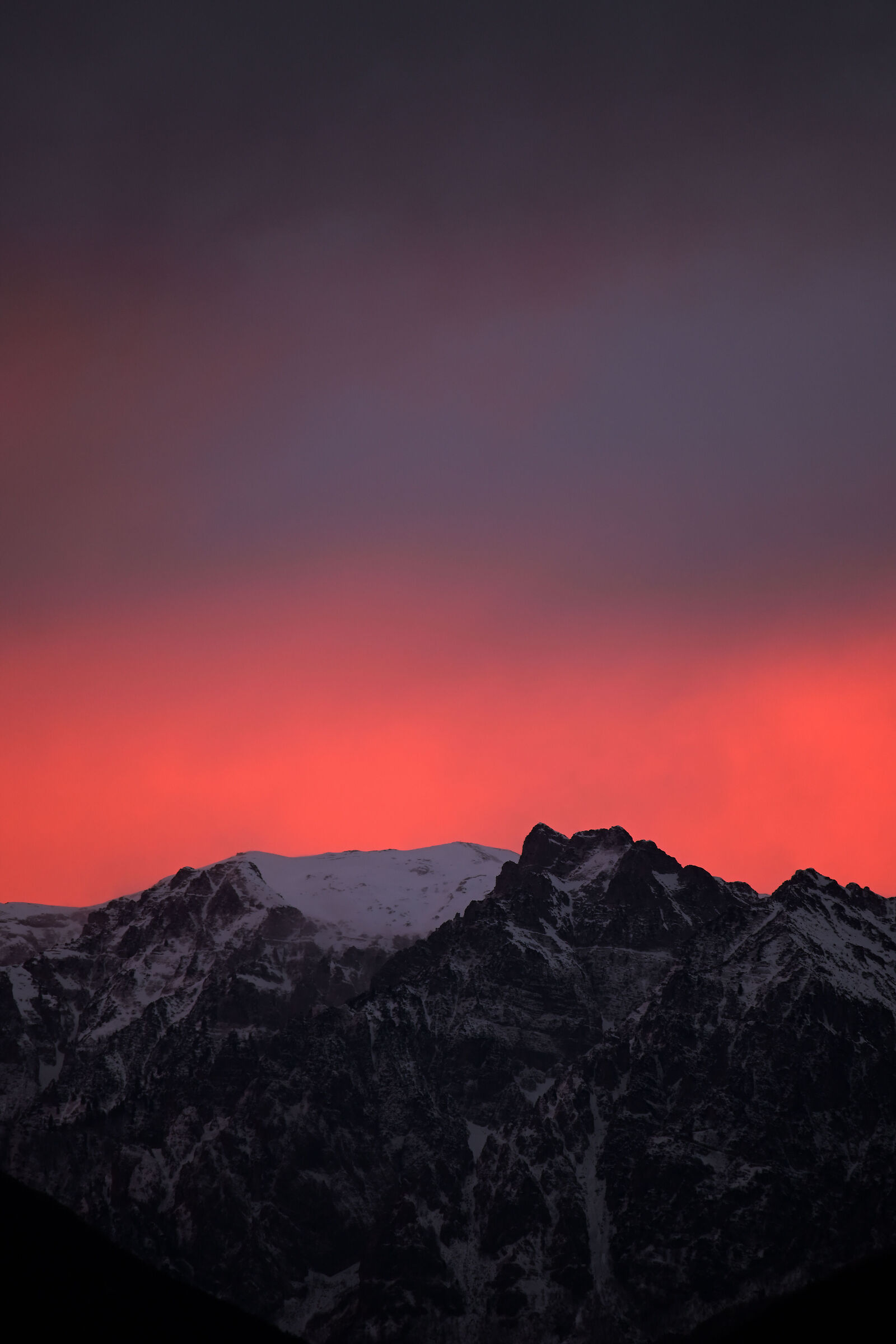 Il Pasubio al tramonto