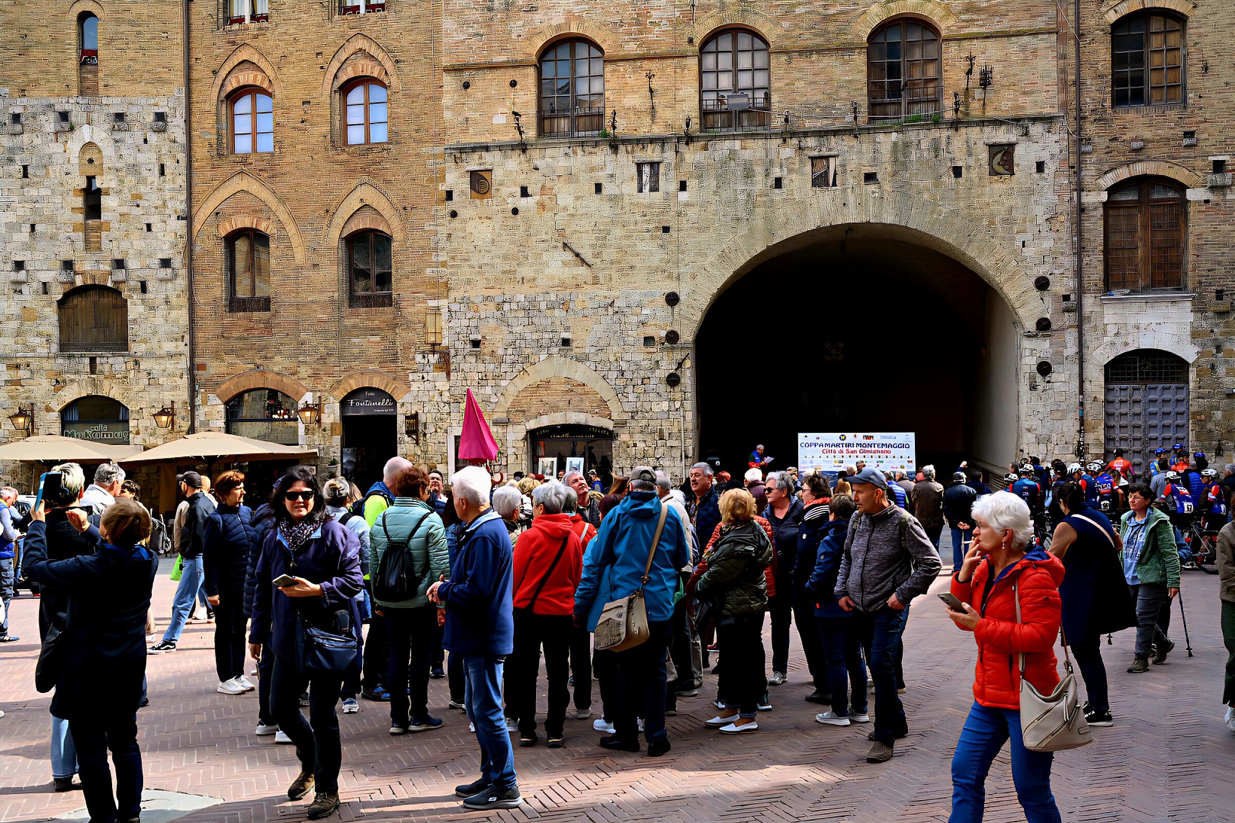 People in San Gimignano