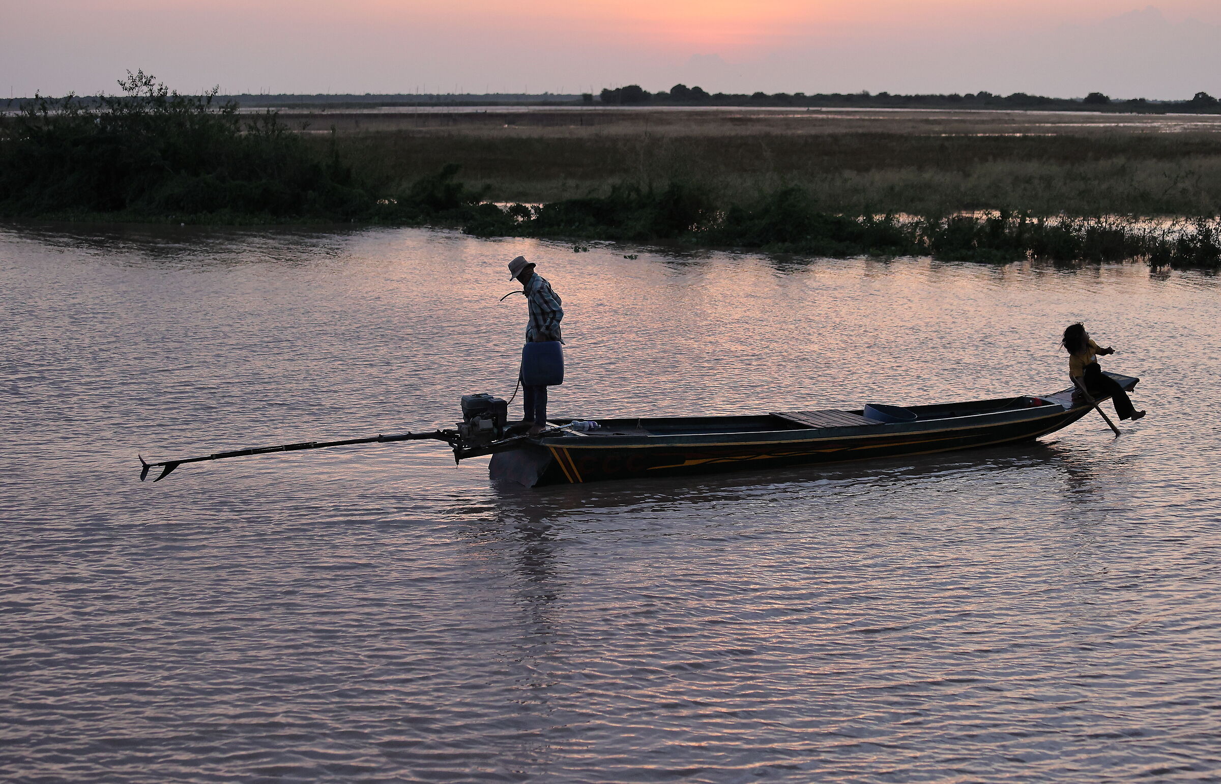 Pescatori al tramonto