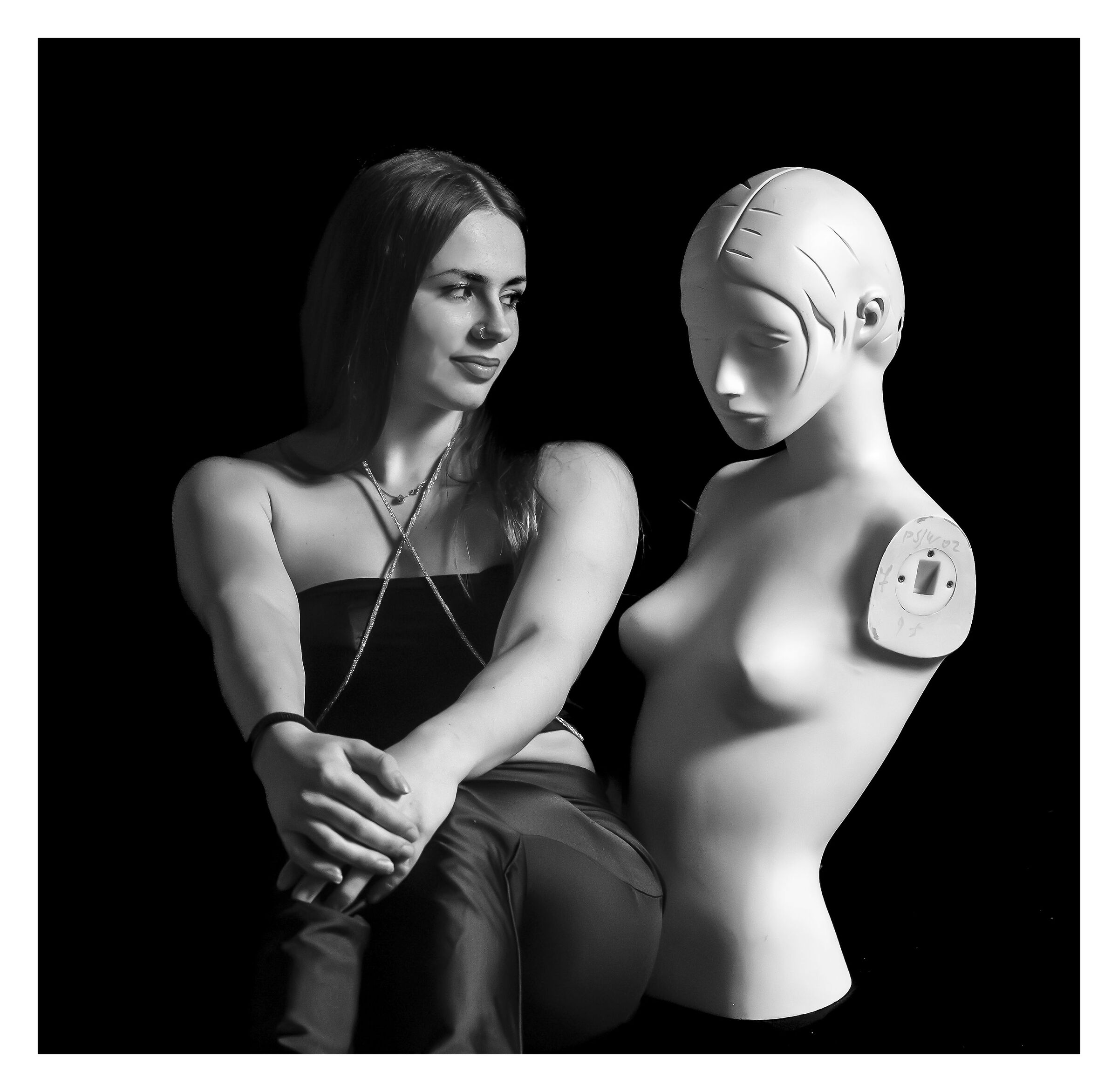 in the studio with Giulia