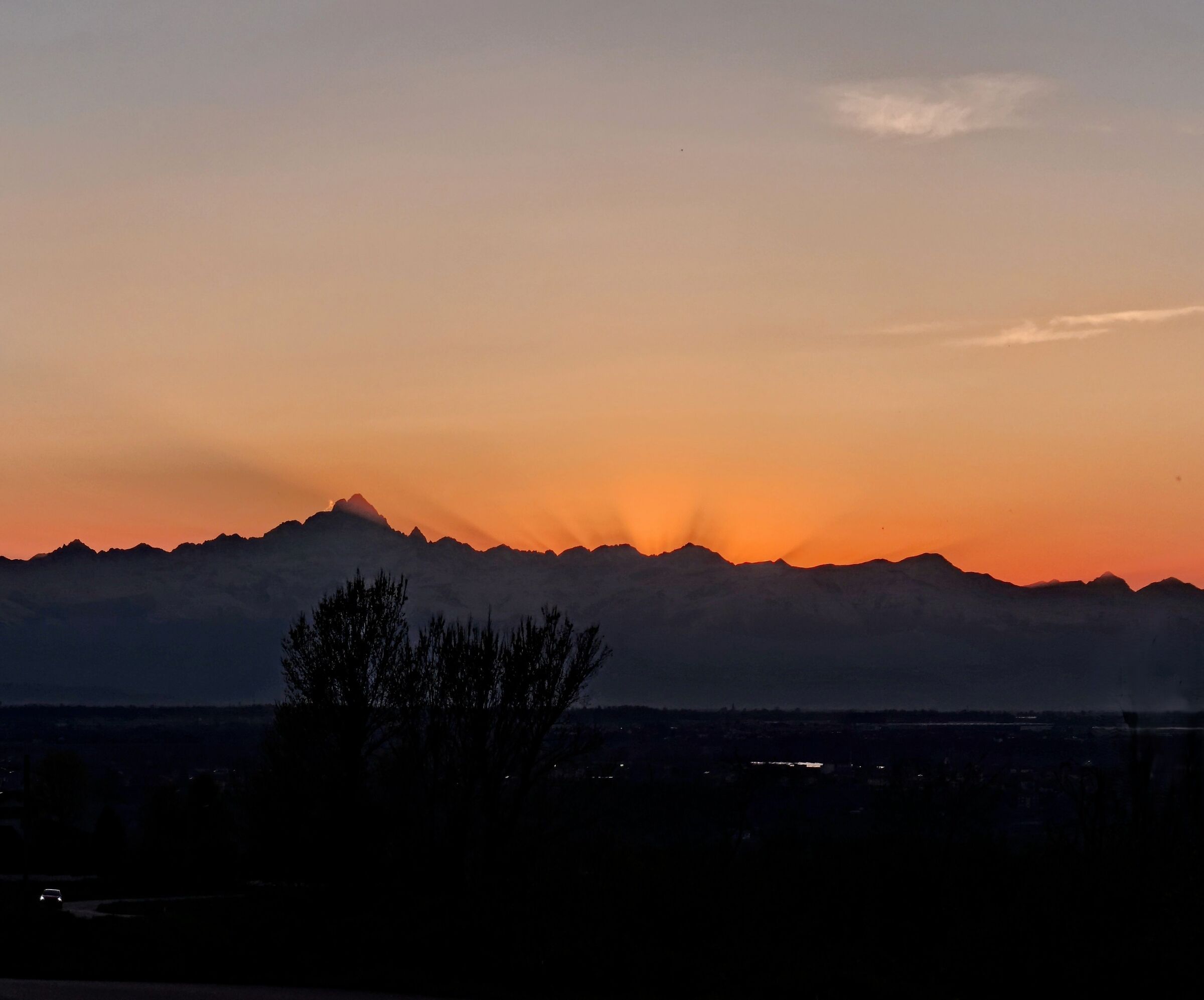 Radiant sunset