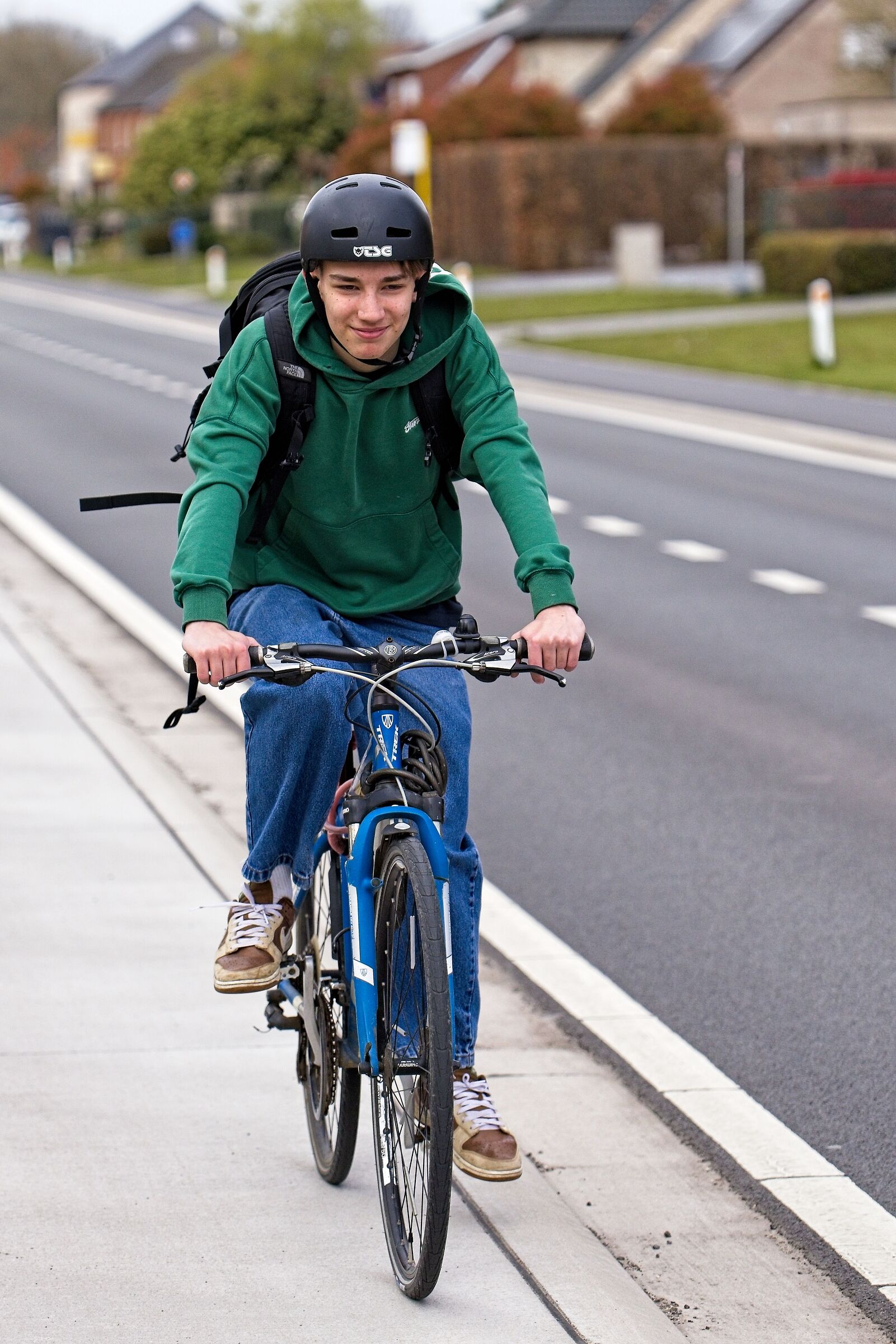 happy cyclist