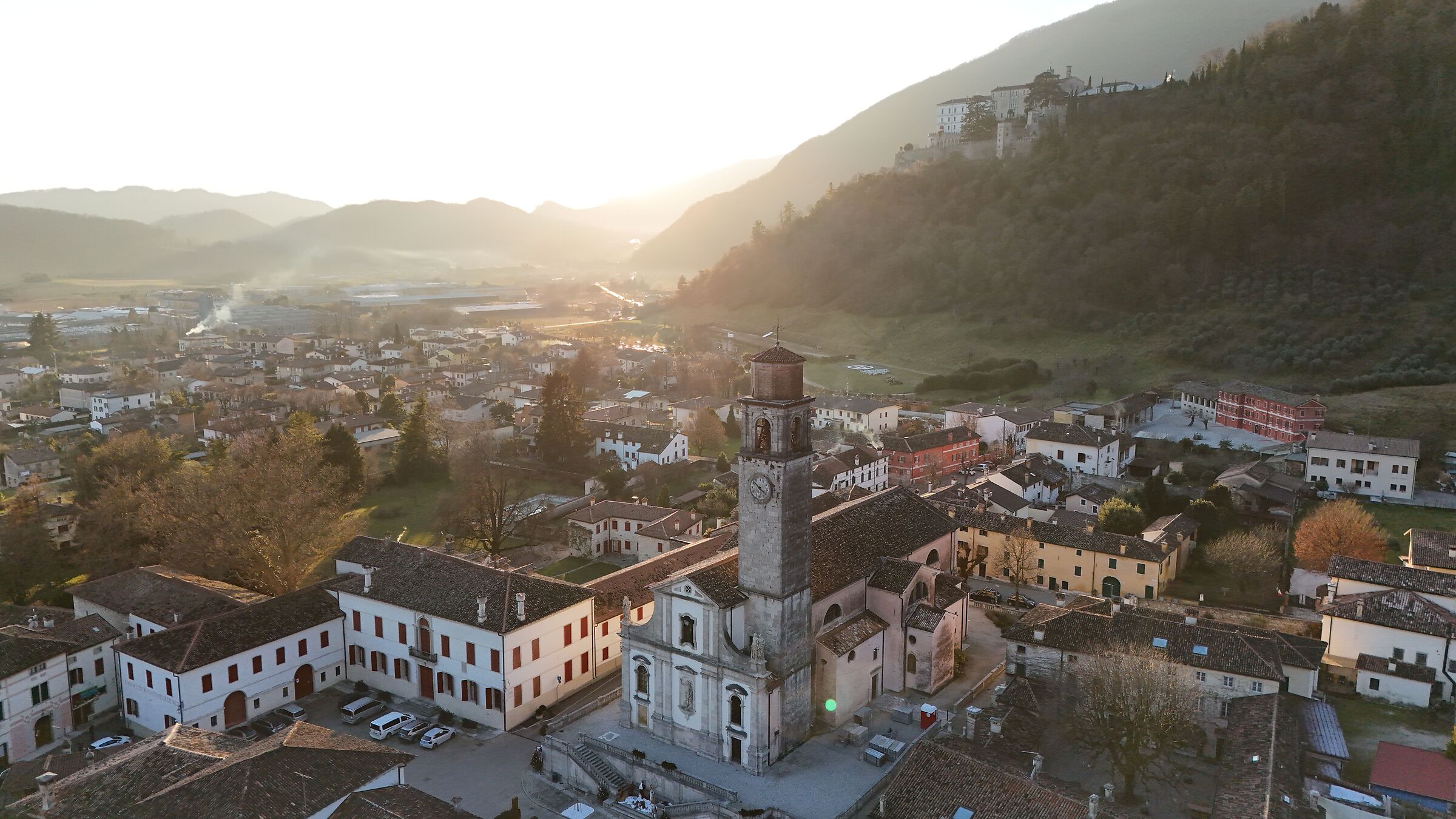 Cison Di Valmarino (Tv) at sunset