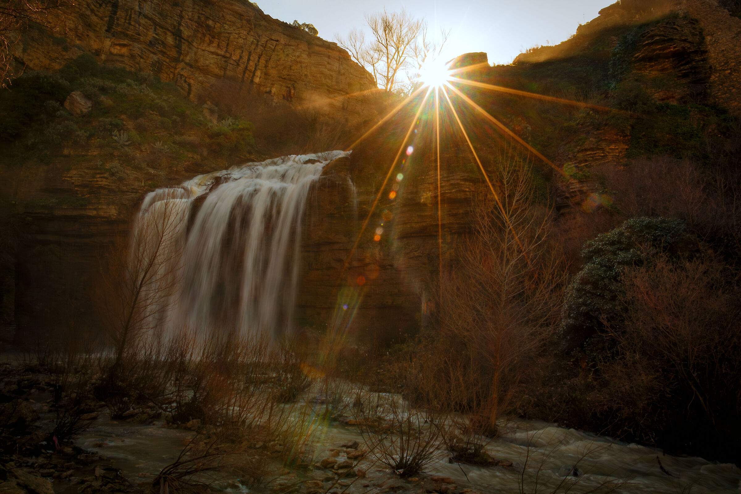 The Star and the Waterfalls of the Two Fortresses (Sicily)