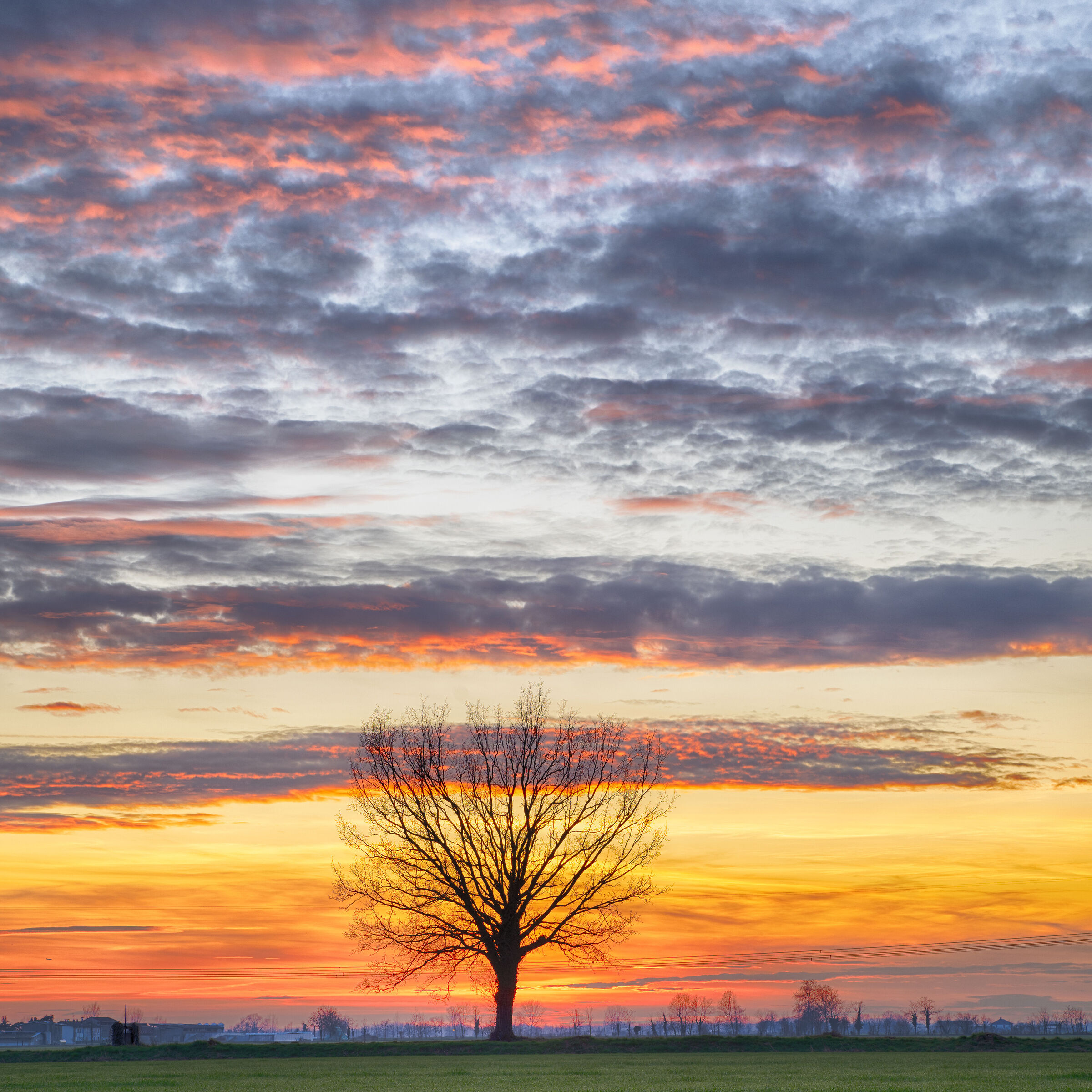 Tramonto sulla strada verso Gradella