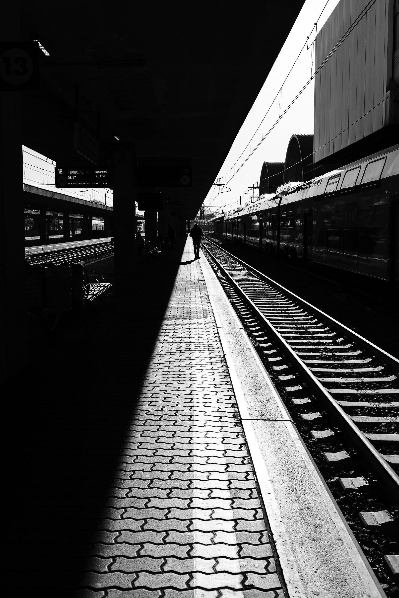 Waiting at the train station