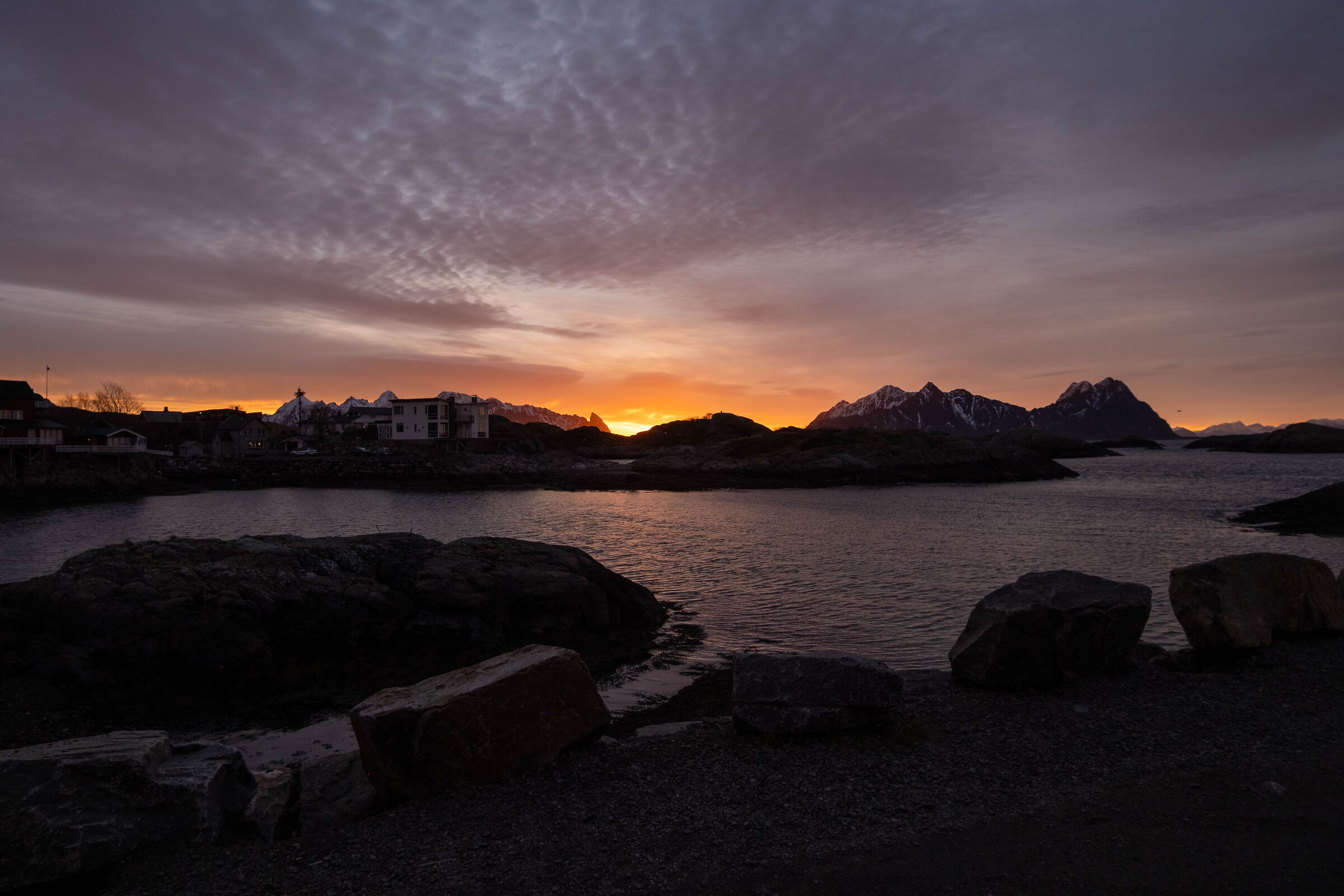 Sunrise from the rorbu