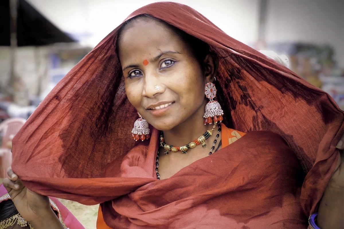 Giovane donna di Pushkar