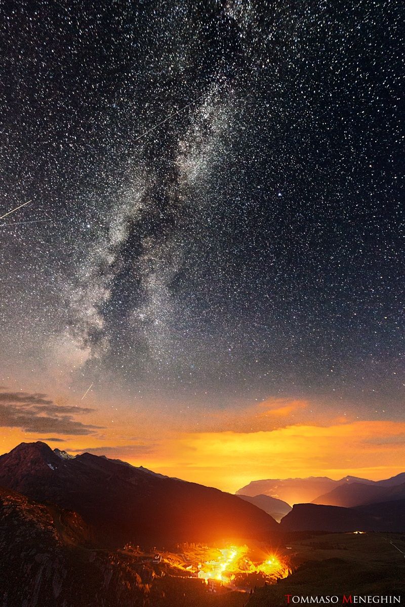 Passo Rolle Under Milky Way