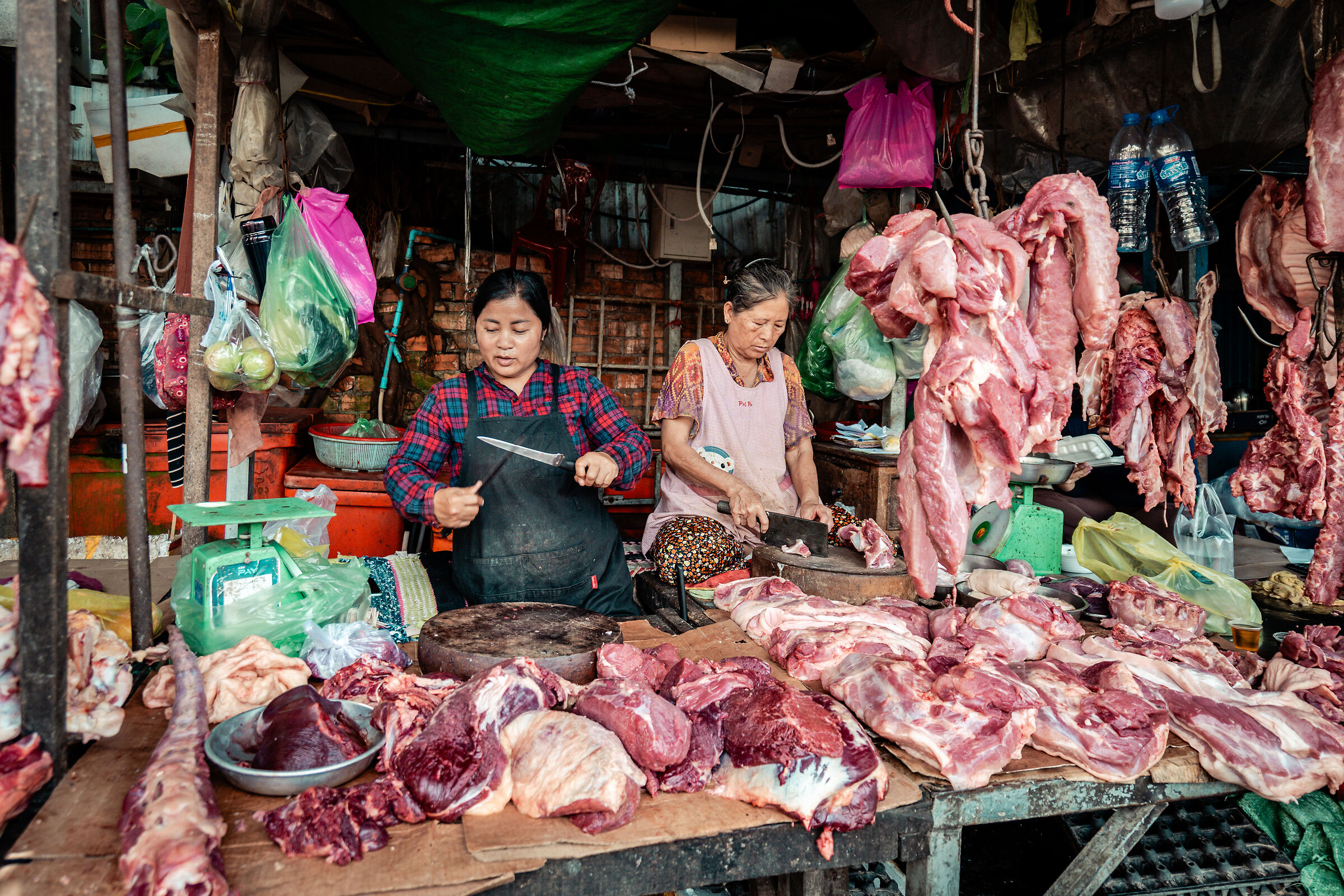 Khmer butcher shop