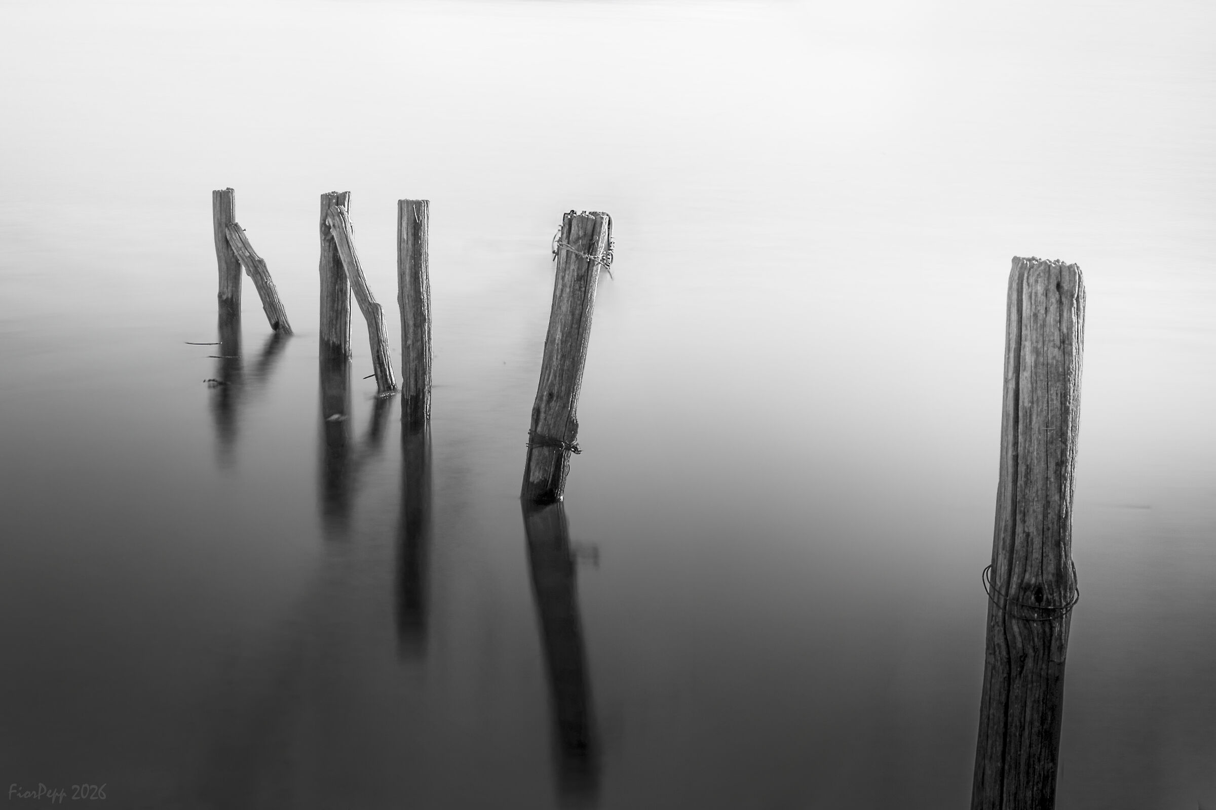 Lunga esposizione sul lago