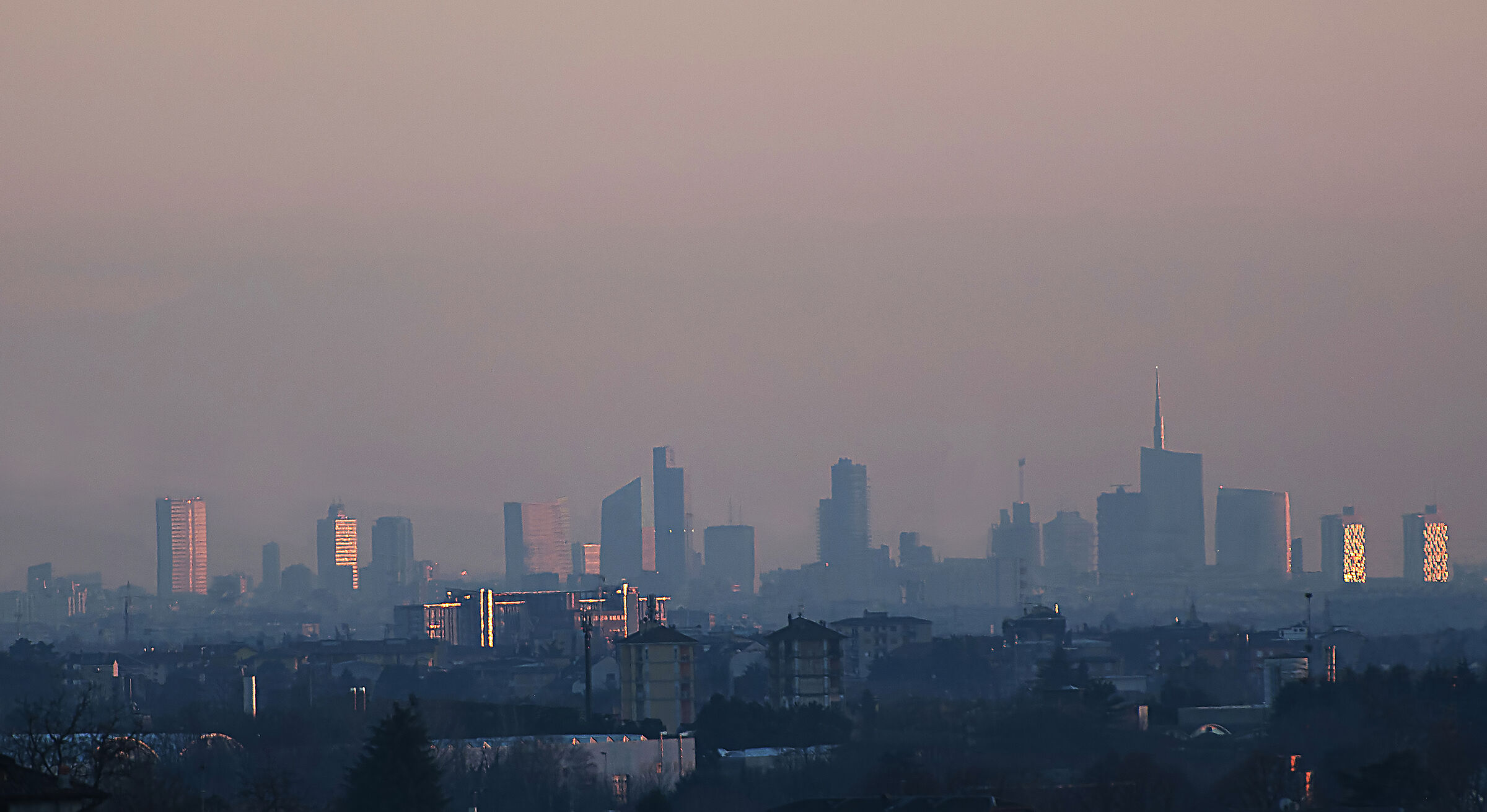 Milan at sunset